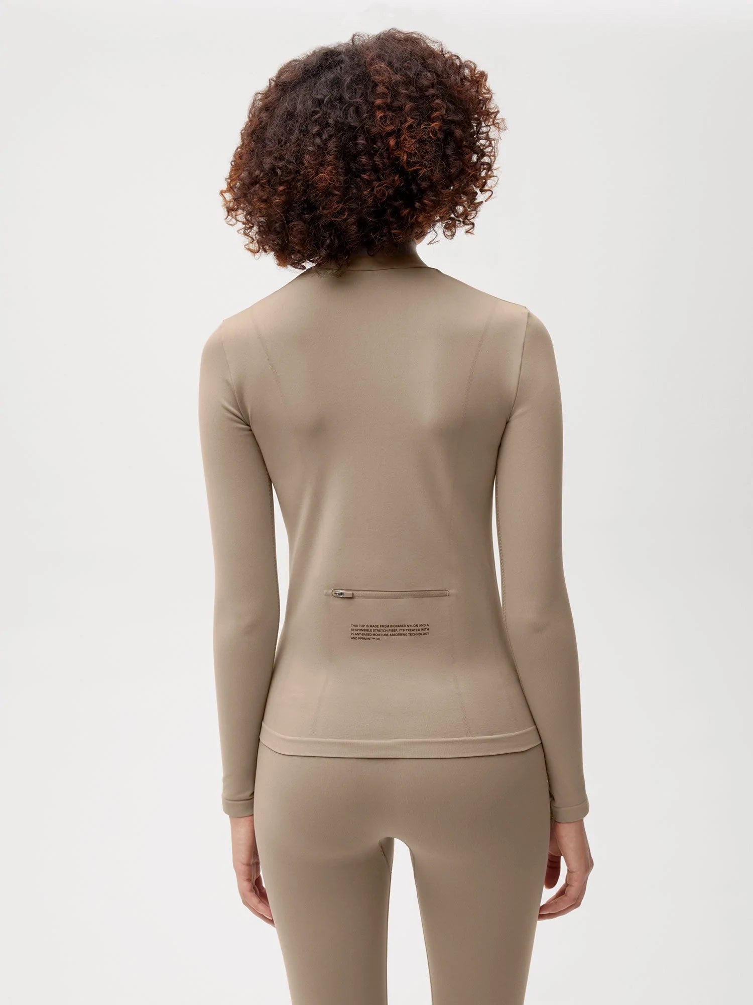 Activewear Womens Long Sleeve Top Taupe