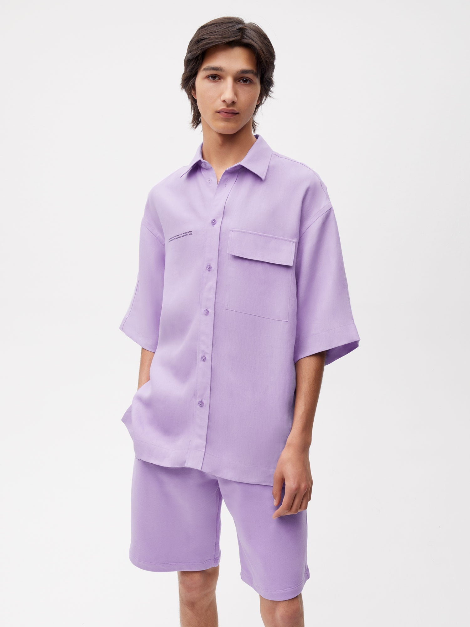 Aloe Linen Short Sleeve Shirt Male