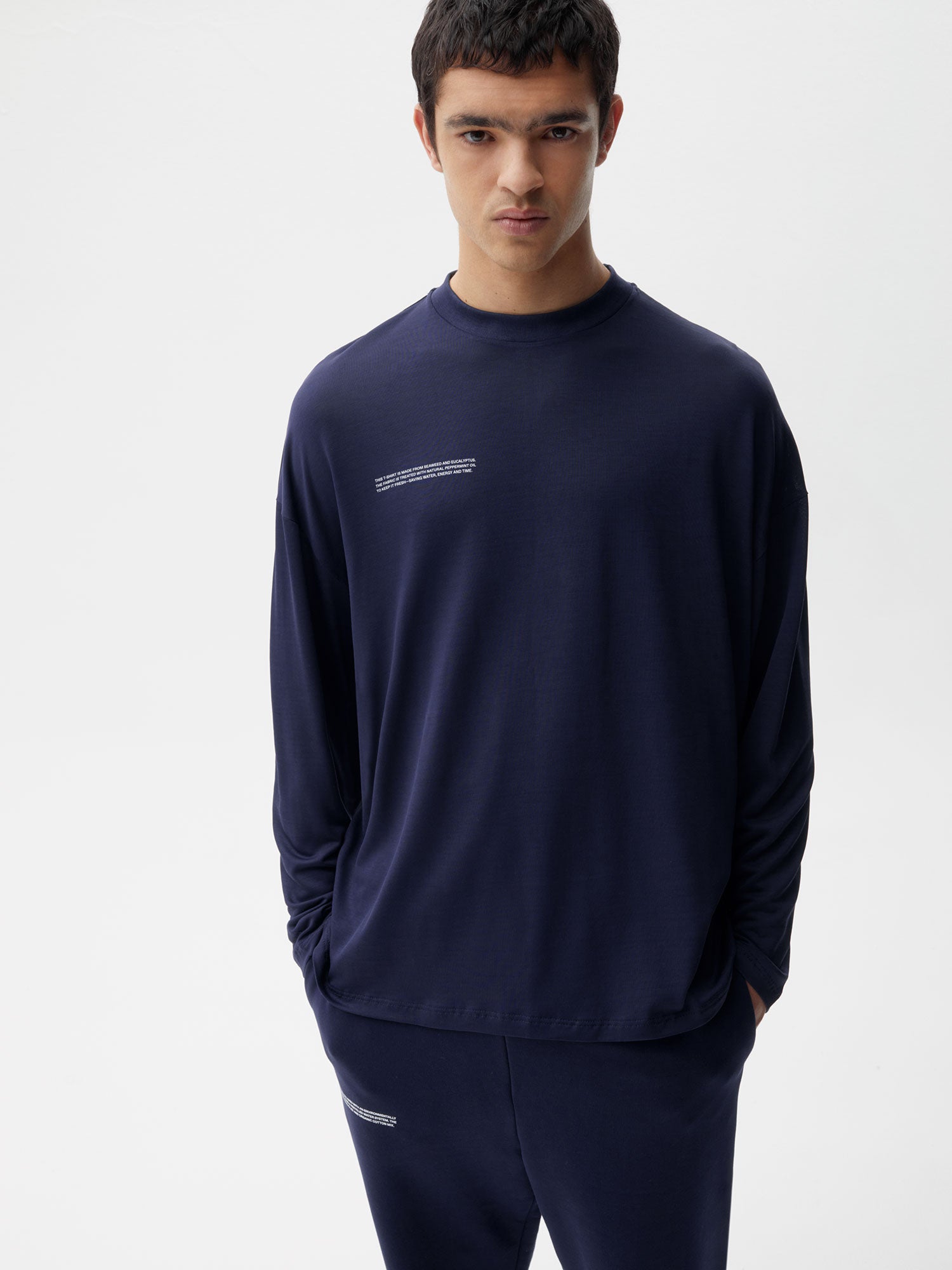 C Fibre Heavyweight Crew Neck Navy