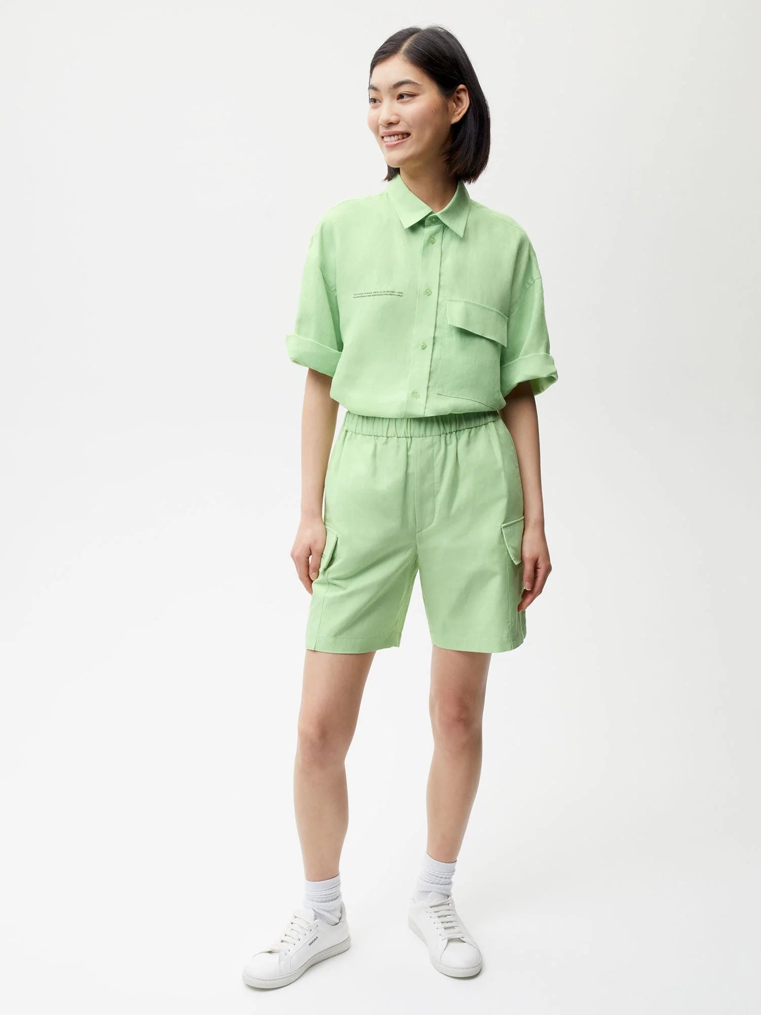 Organic Cotton Blend Cargo Shorts Female