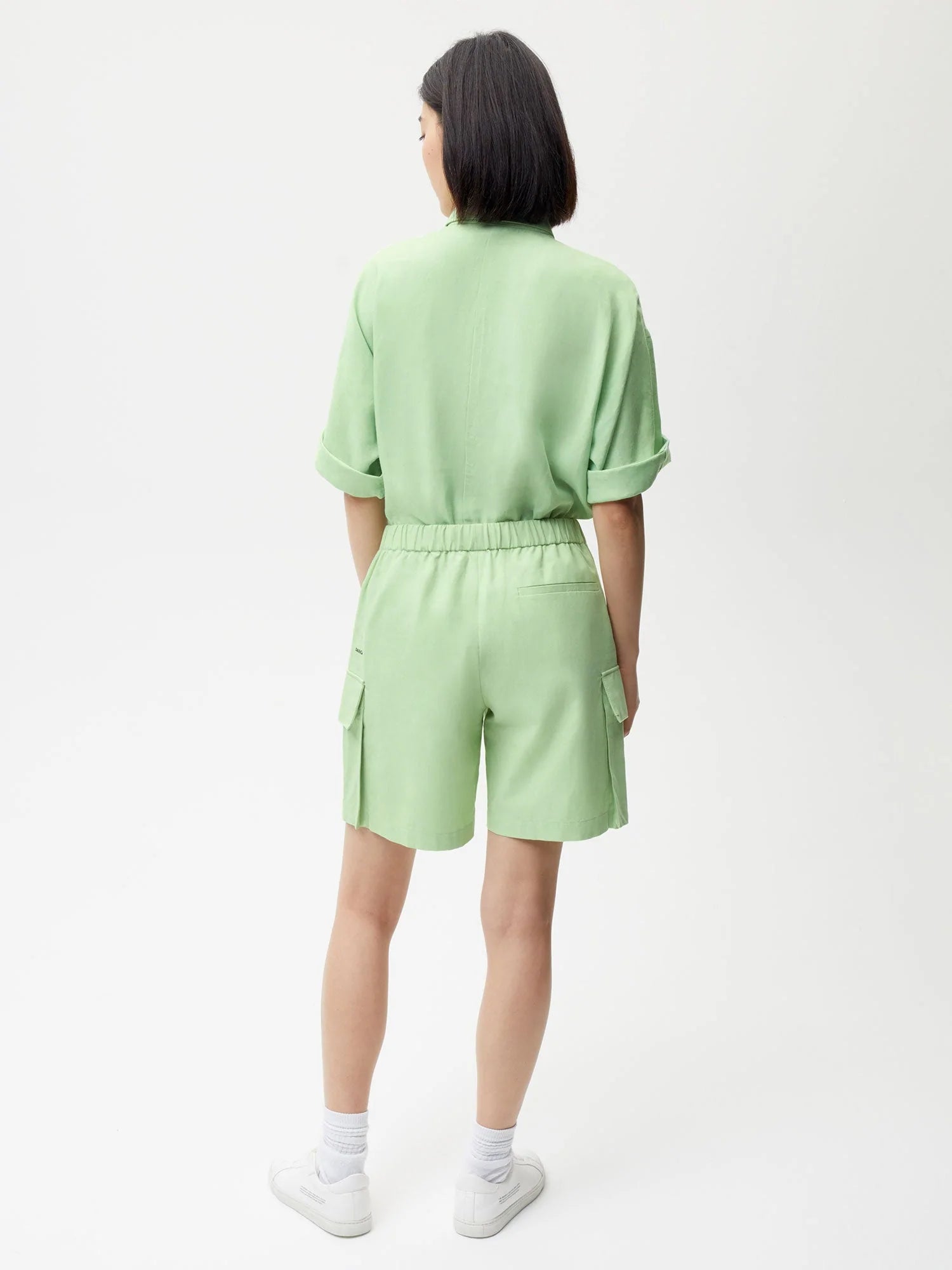 Organic Cotton Blend Cargo Shorts Female