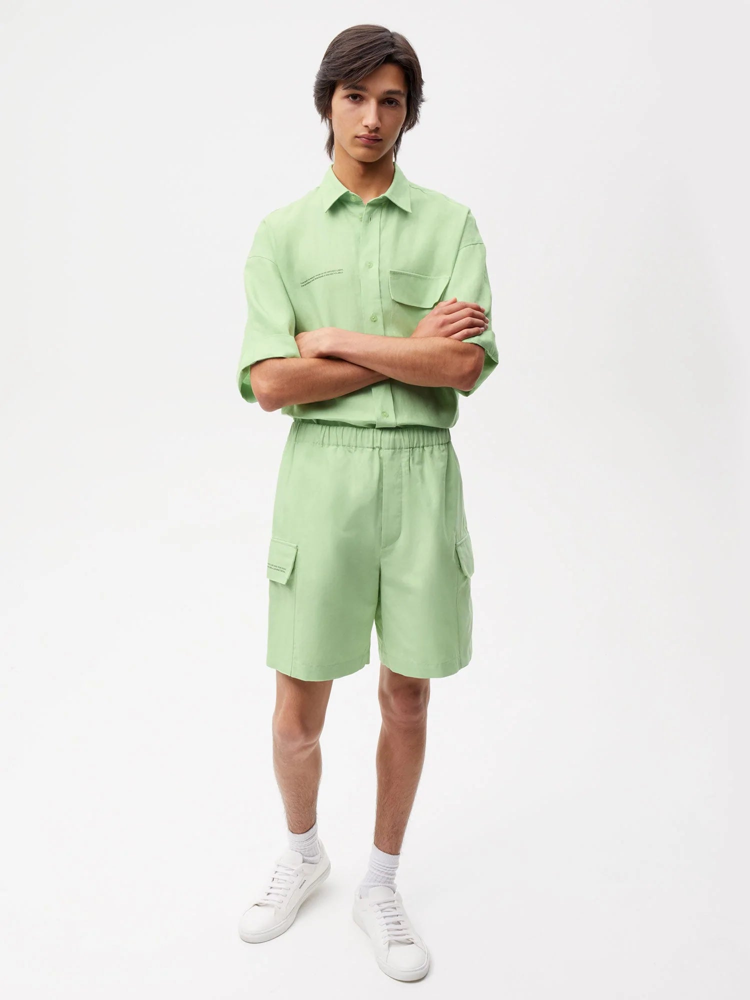 Organic Cotton Blend Cargo Shorts Male