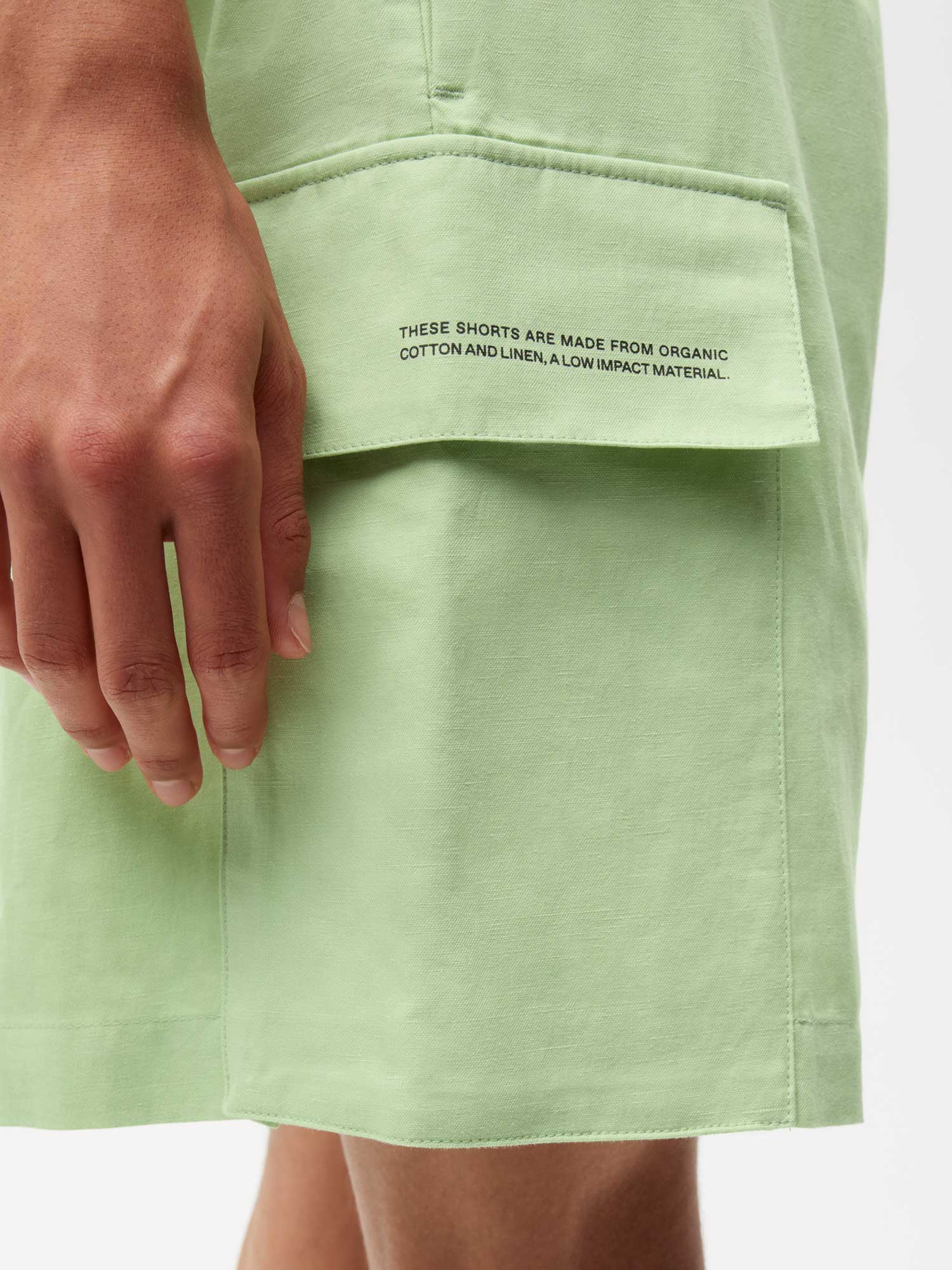 Organic Cotton Blend Cargo Shorts Male