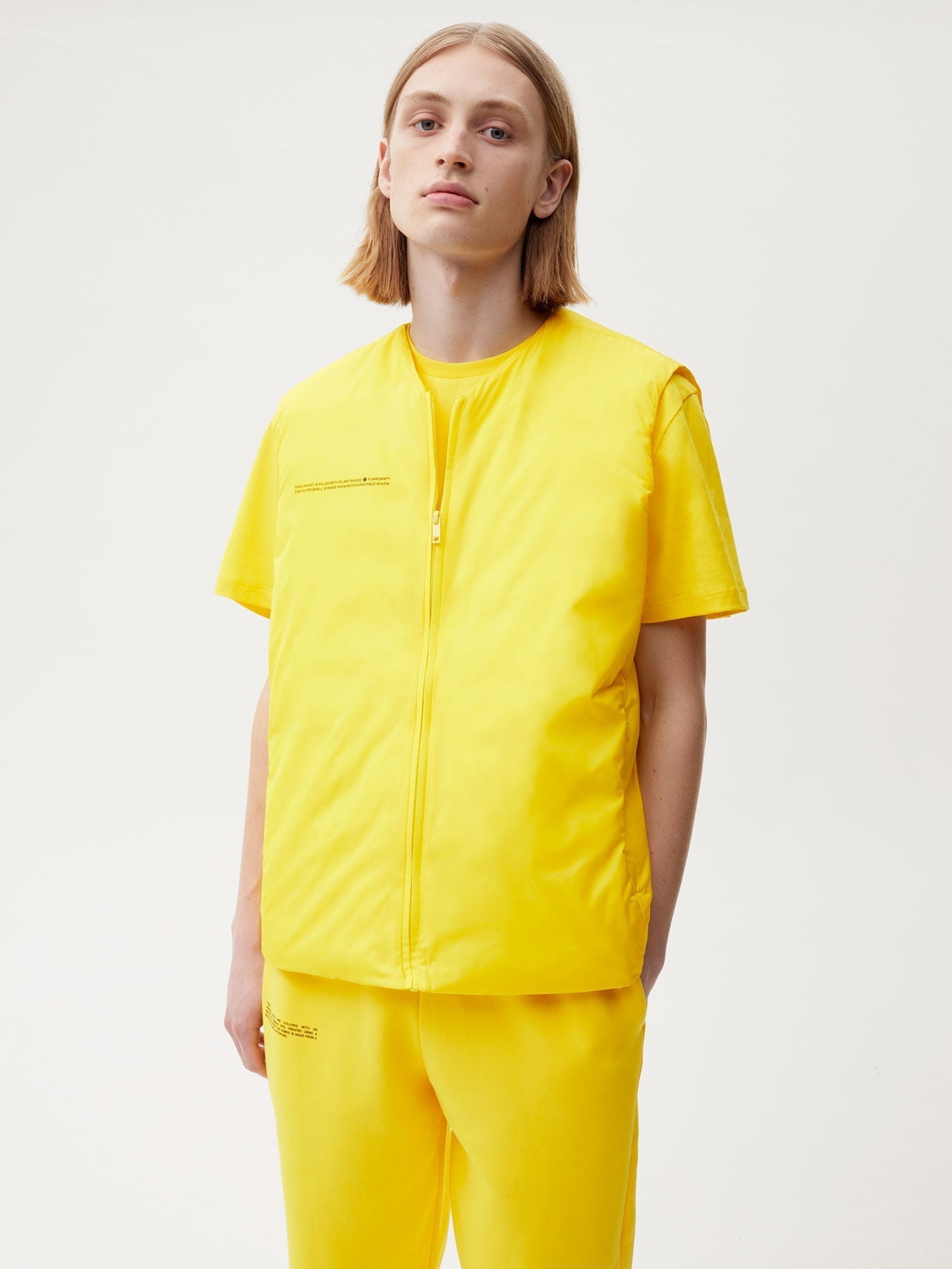 Men FLWRDWN Lite Puffer Vest—saffron yellow