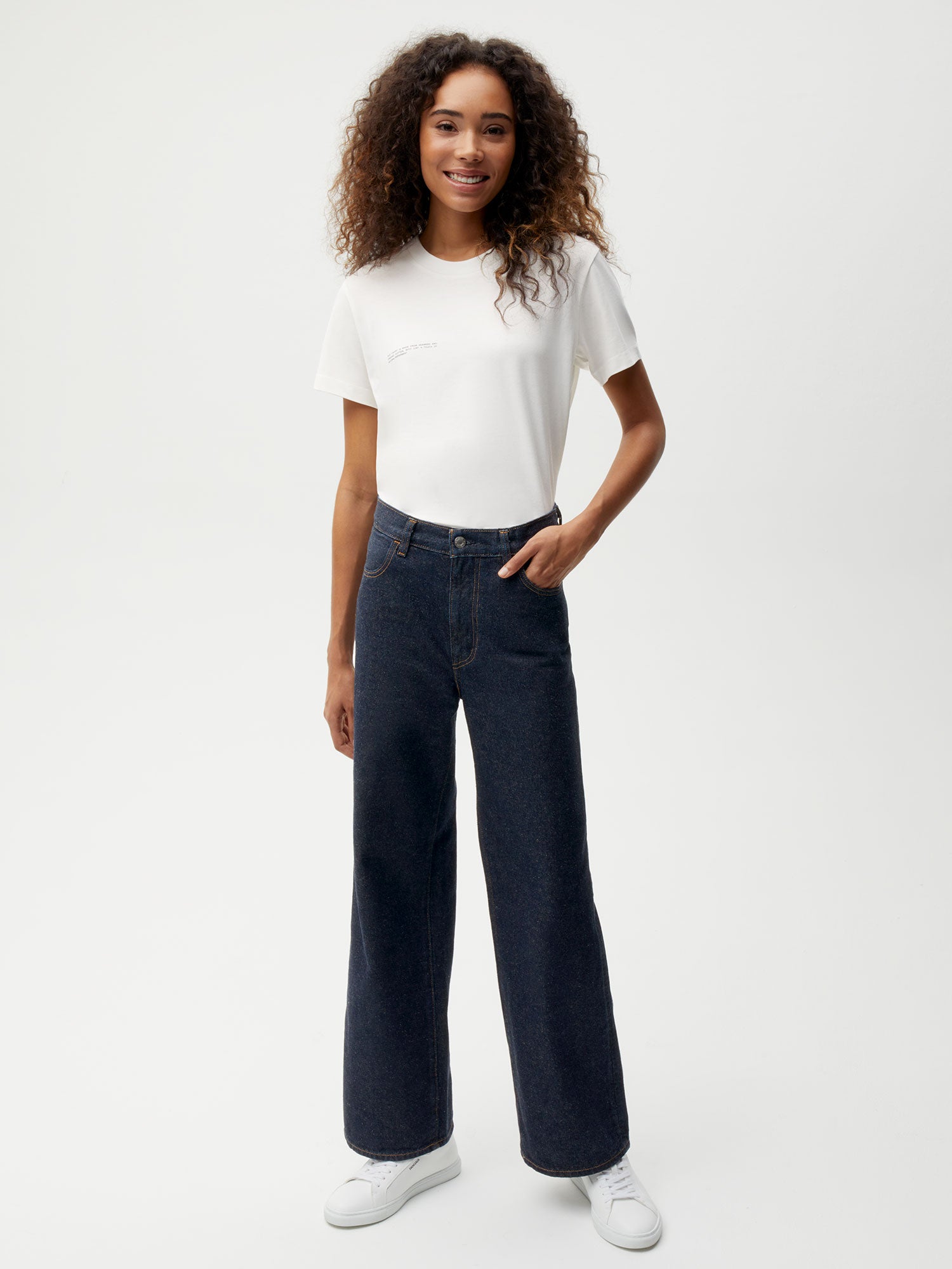 Hemp High Rise Denim Rinse Wash W5