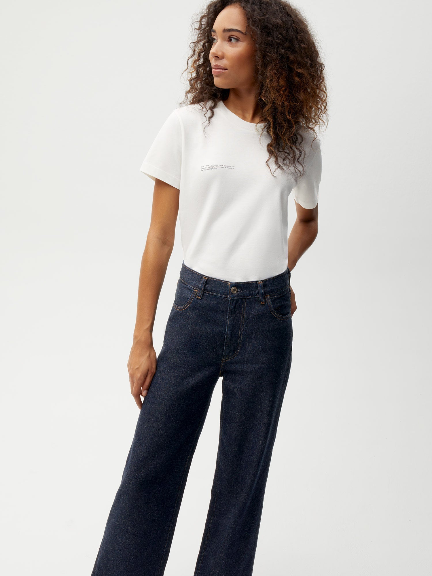 Hemp High Rise Denim Rinse Wash W5