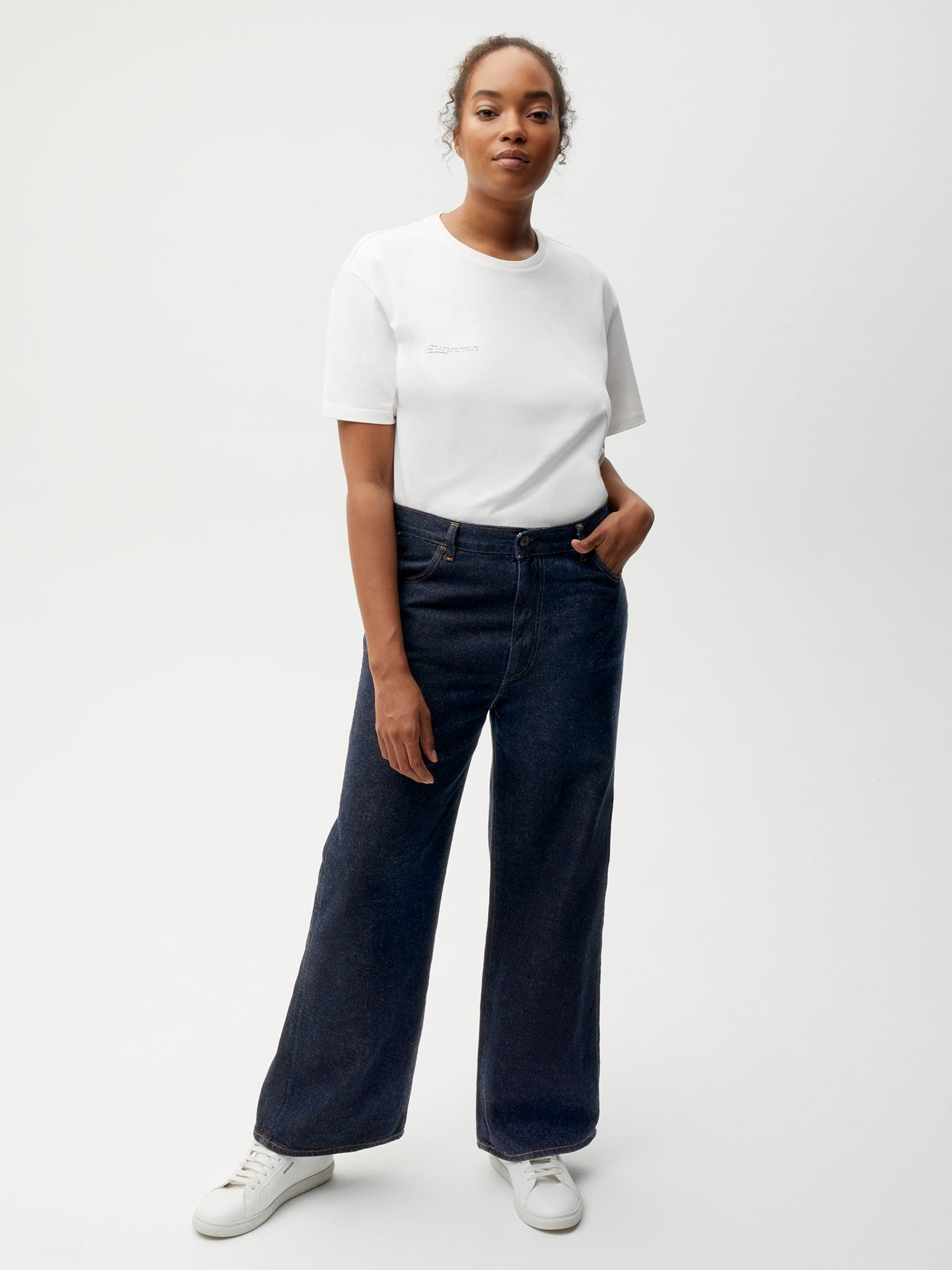 Hemp High Rise Denim Rinse Wash W