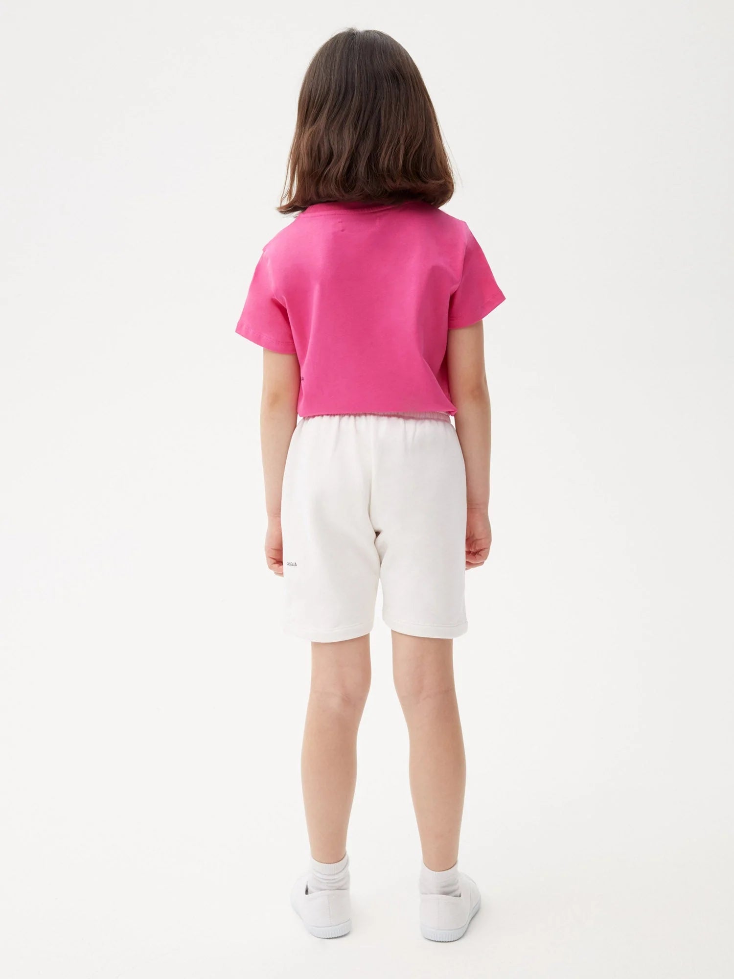 Kids Organic Cotton Long Shorts Off White