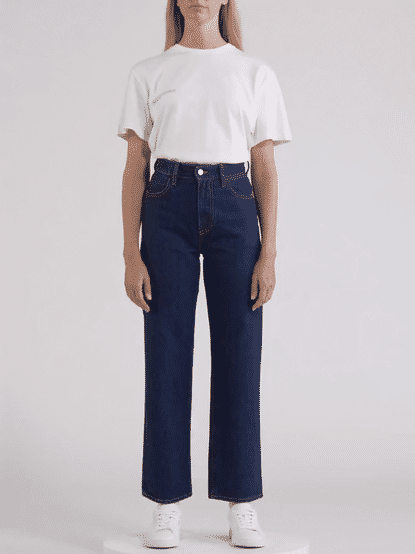 Nettle High Rise Denim Rinse Wash W5 low
