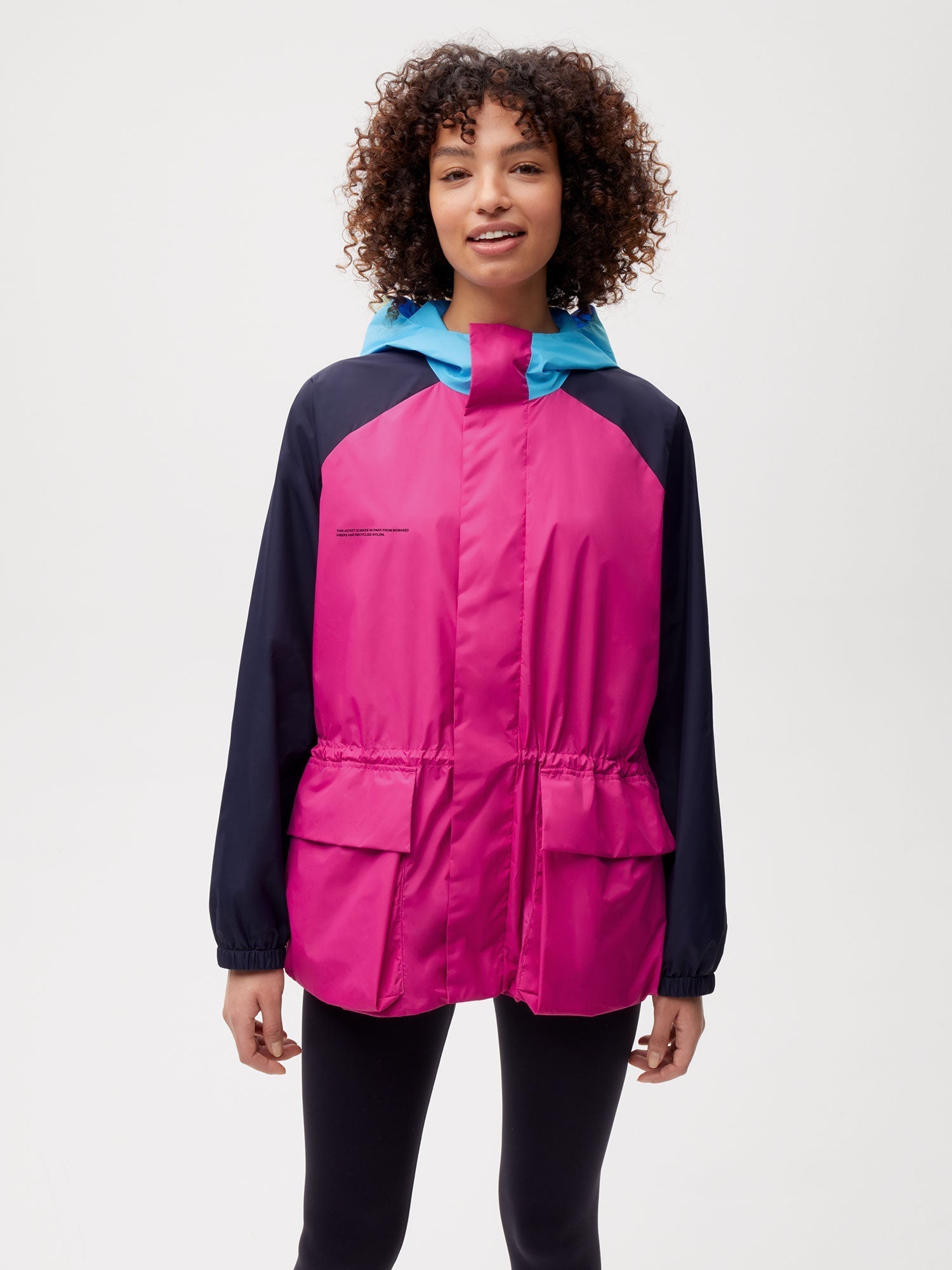Nylon Colour Block Jacket Foxglove Pink Female
