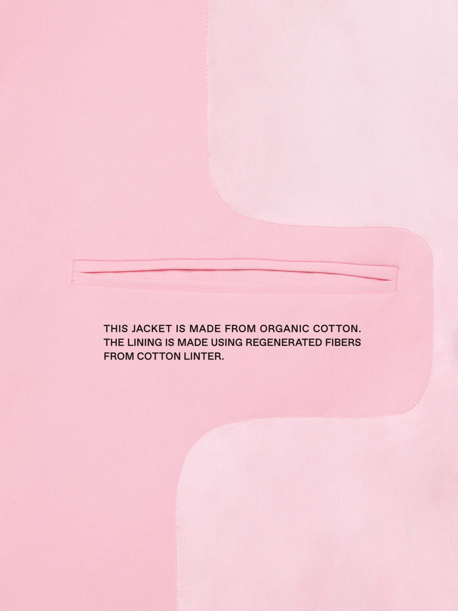 Organic Cotton Oversized Tailored Jacket Sakura Pink