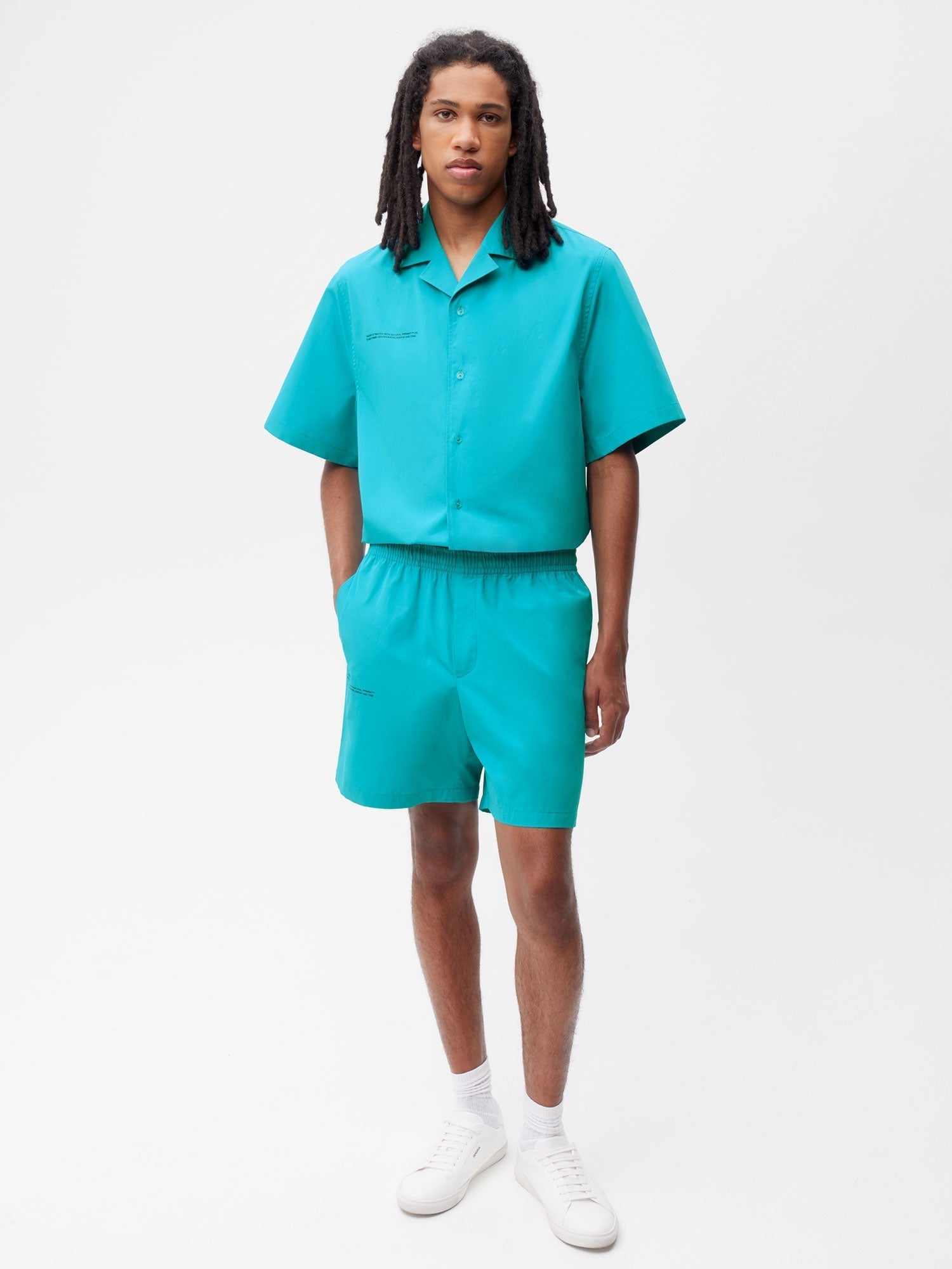 Organic Cotton Poplin Elasticated Shorts Male