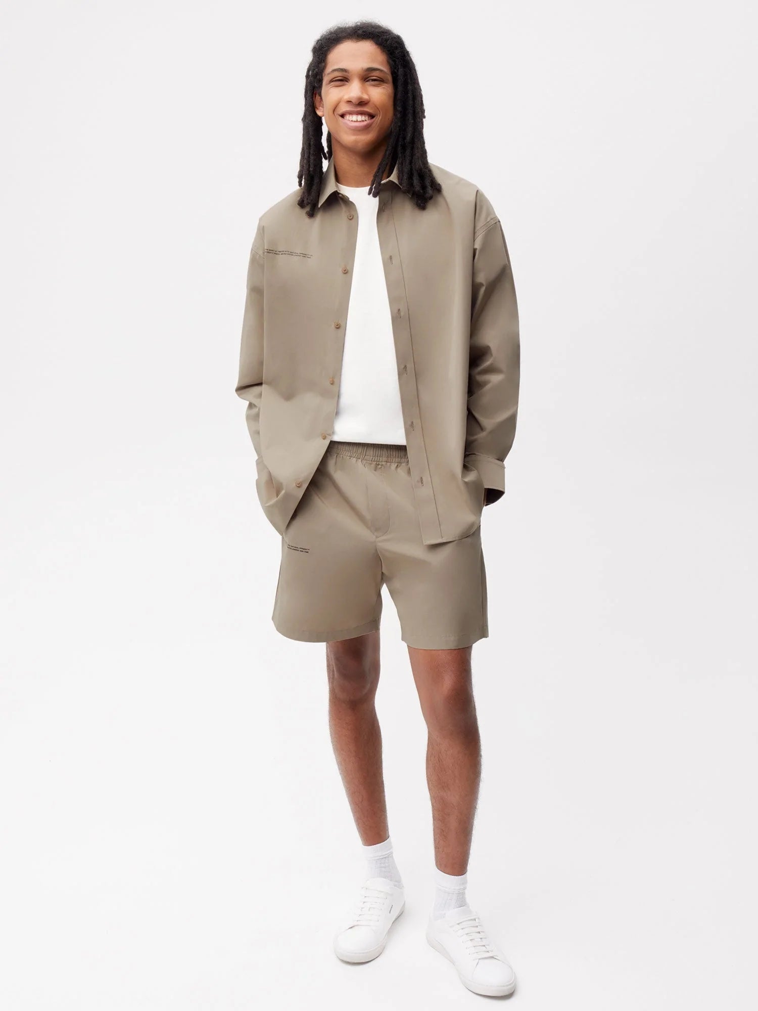 Organic Cotton Poplin Elasticated Shorts Male