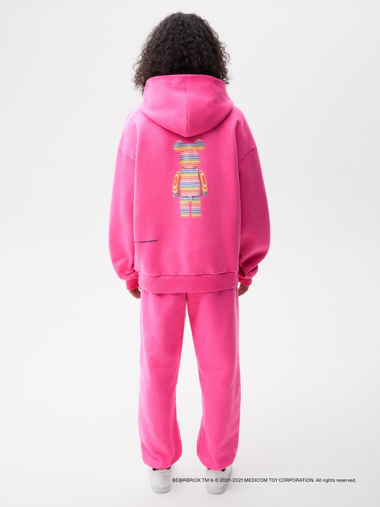 Pangaia Haroshi Bearbrick Heavyweight Organic Cotton Hoodie Flamingo Pink Female