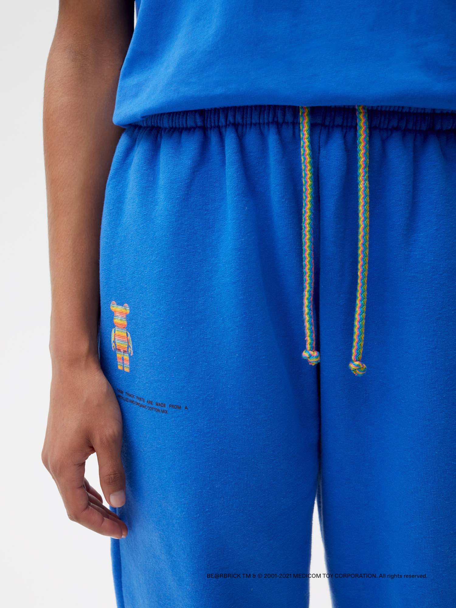 Pangaia Haroshi Bearbrick Heavyweight Organic Cotton Track Pants Cobalt Blue Female