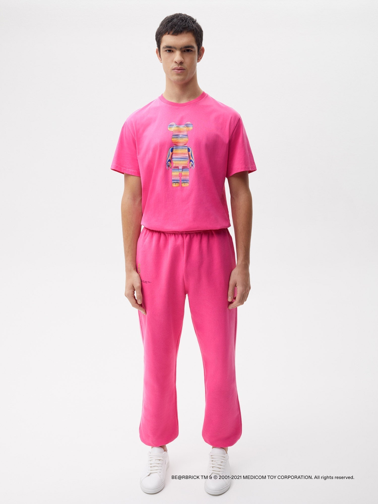 Pangaia Haroshi Bearbrick Heavyweight Organic Cotton Track Pants Flamingo Pink Male