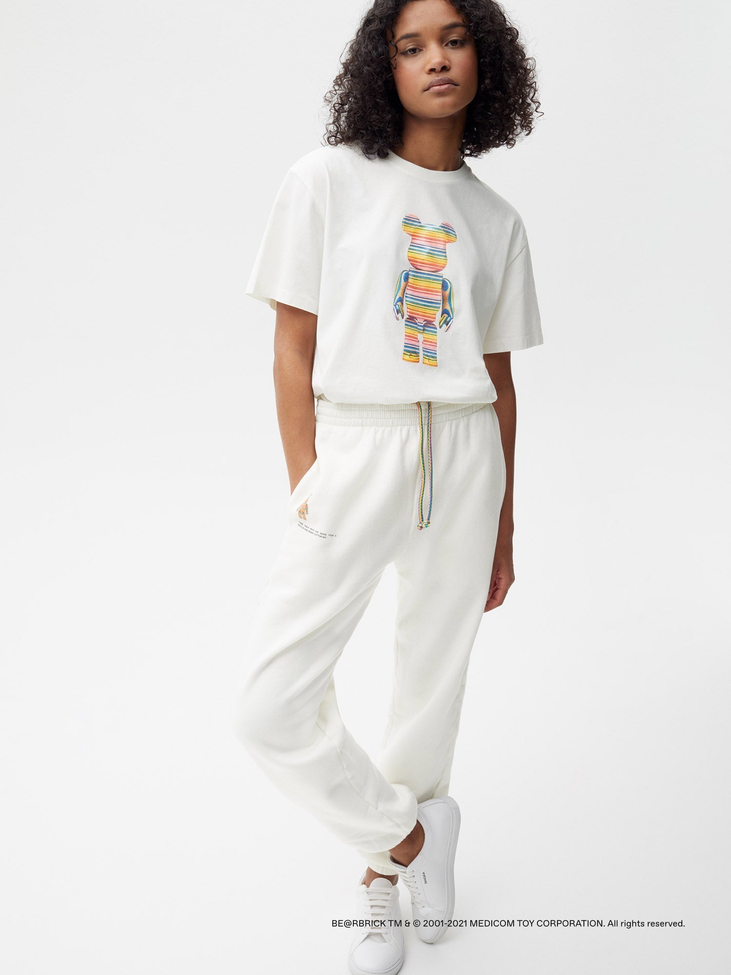 Pangaia Haroshi Bearbrick Heavyweight Organic Cotton Track Pants Off White Female