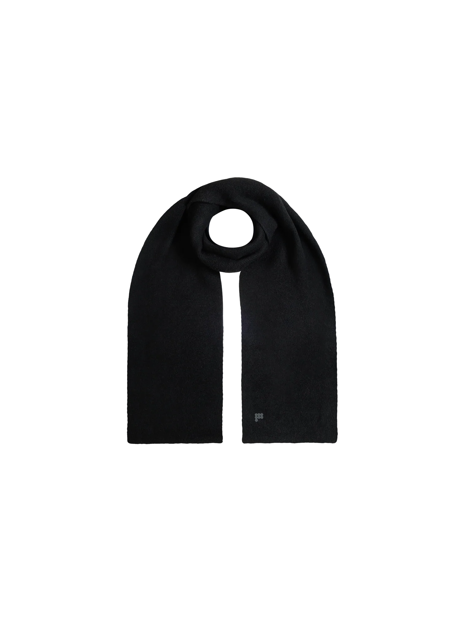 Recycled Cashmere Scarf—black-packshot-3