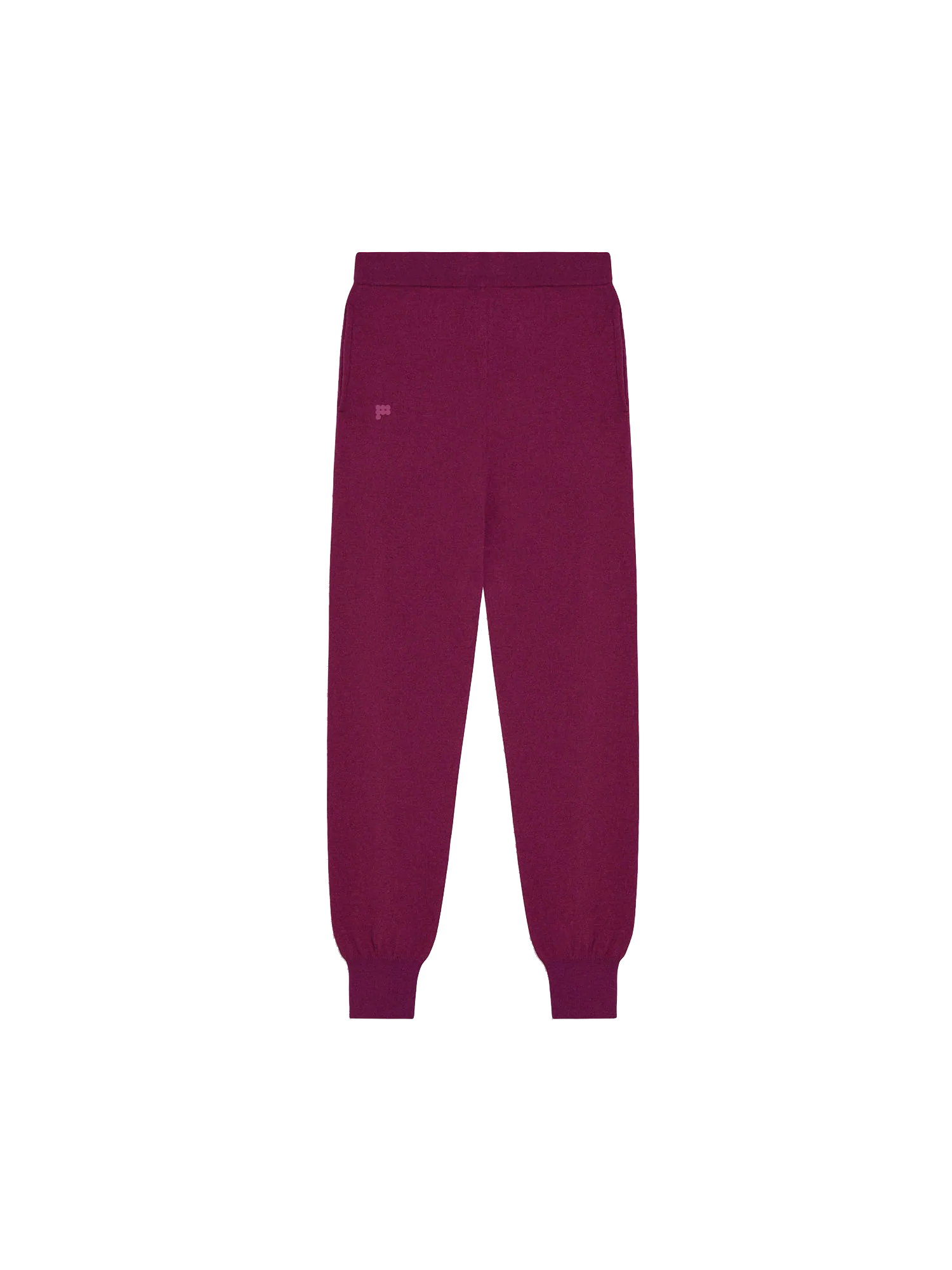 Recycled Cashmere Track Pants—plum purple-packshot-3