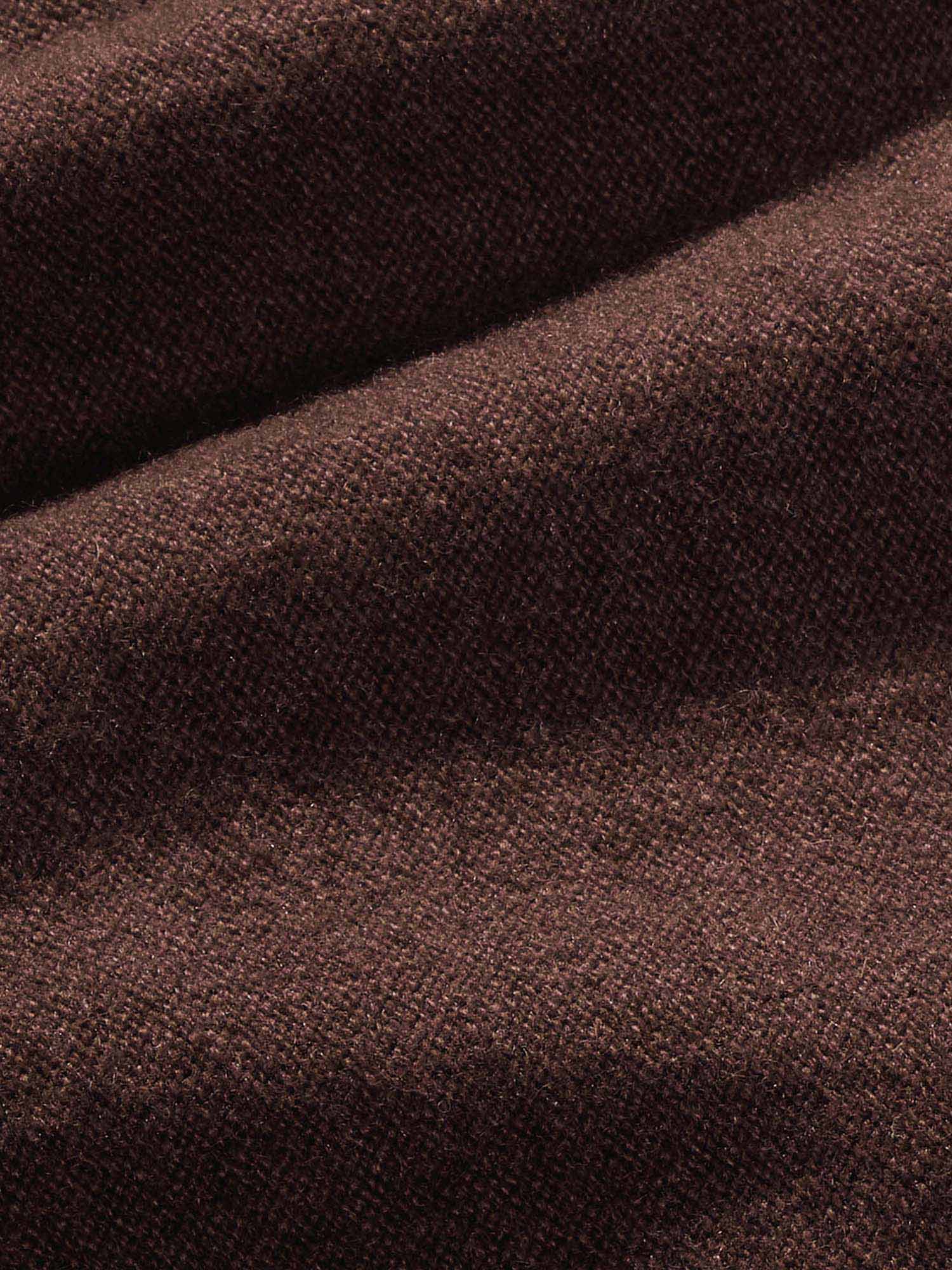 Women Recycled Cashmere Fitted Turtleneck Top—chestnut brown