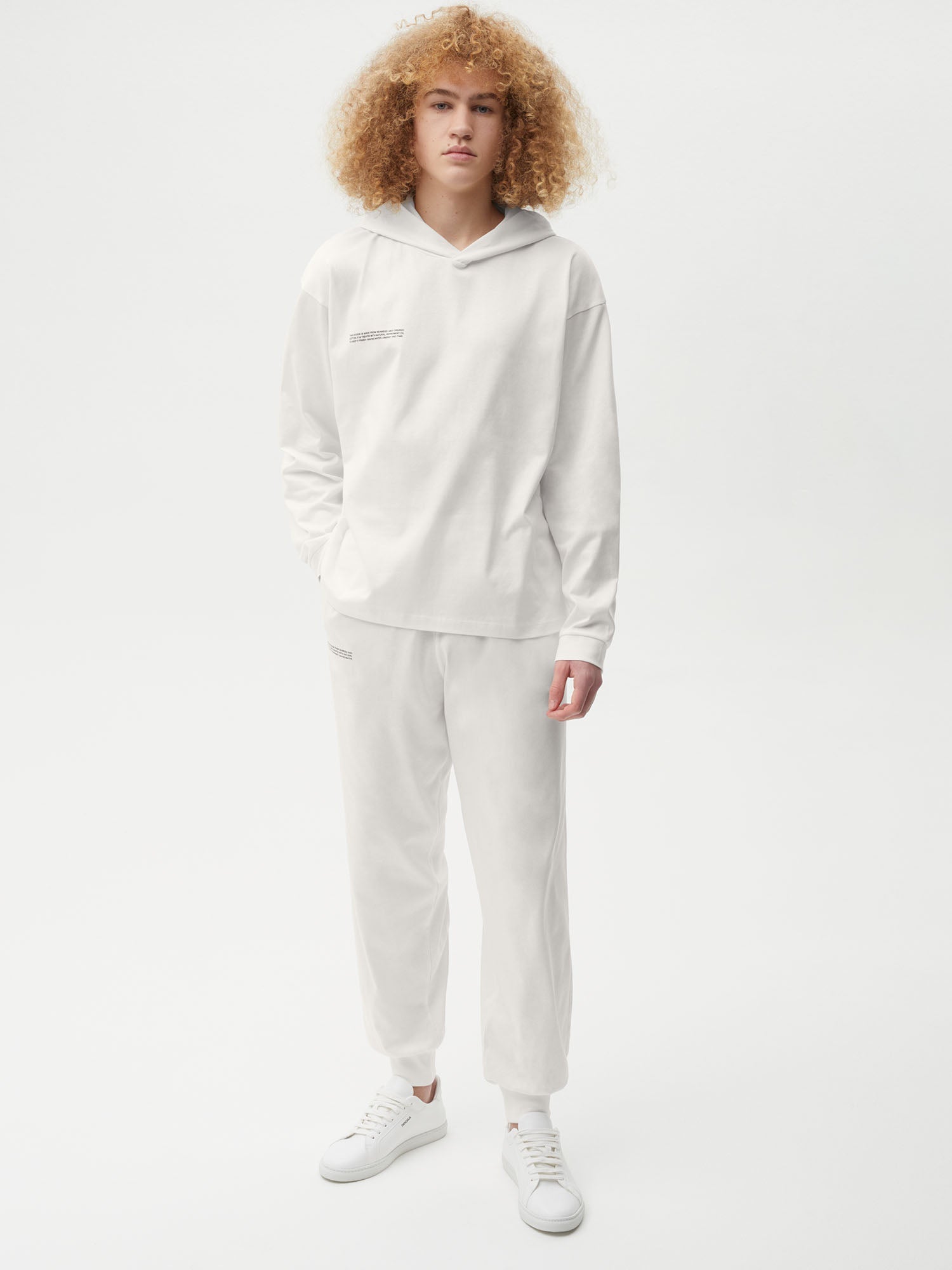 Men Organic Cotton Loungewear Top with C-FIBER—off-white