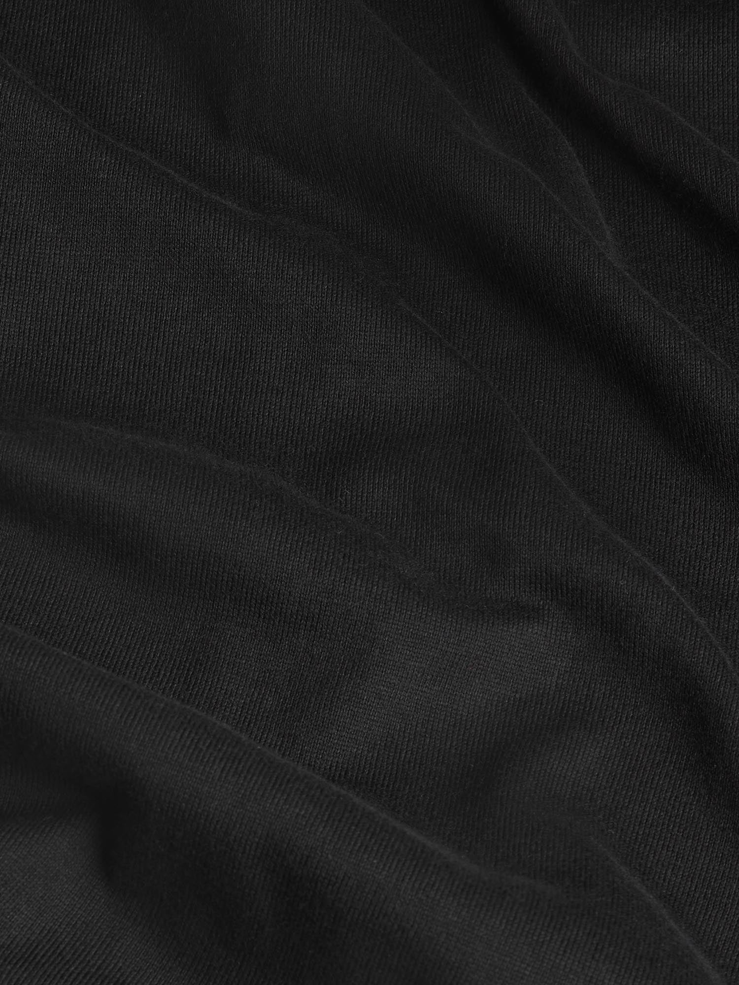 Seaweed Fiber Wide Sleeve T Shirt Black