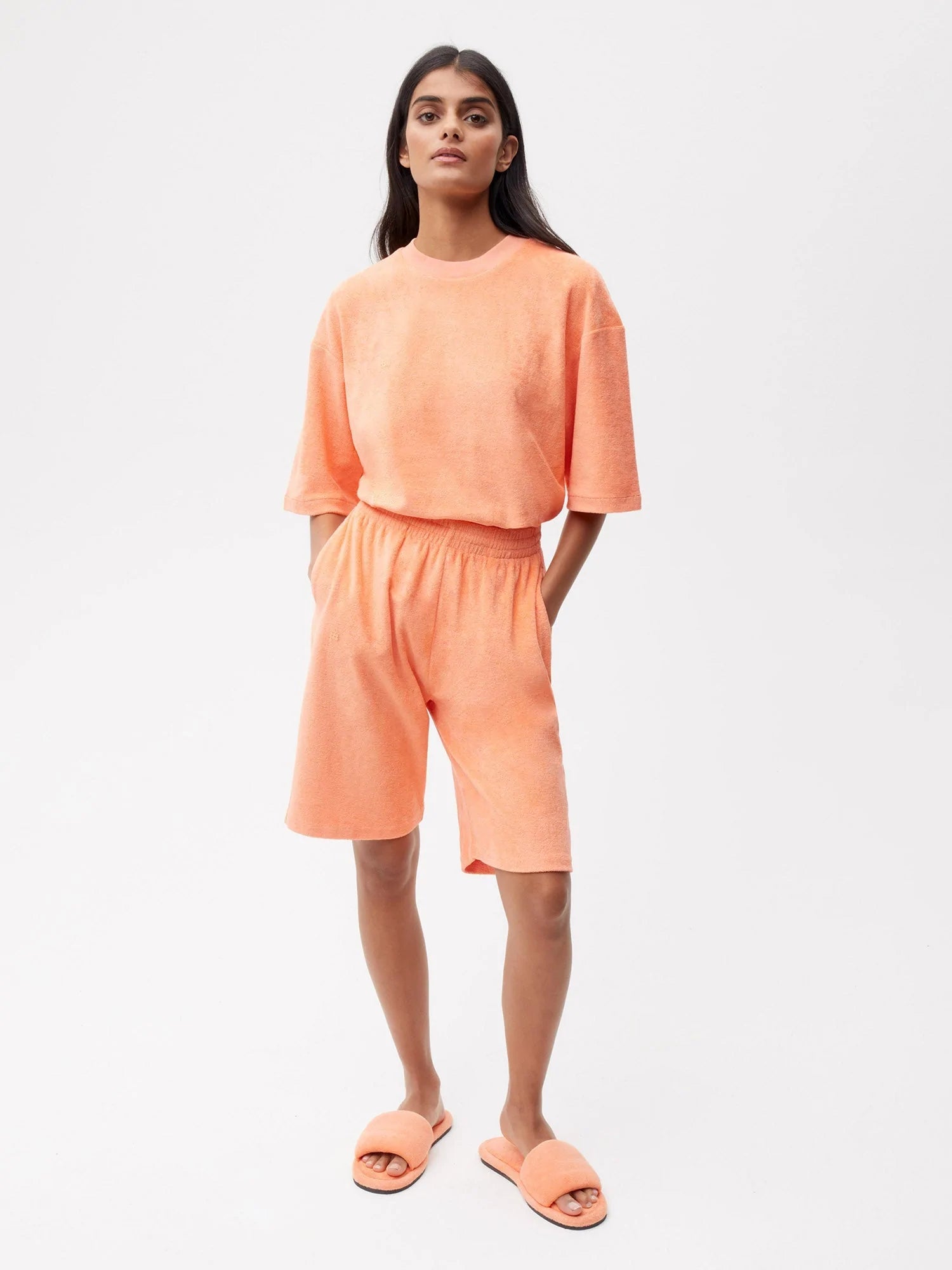 Towelling Long Shorts Female