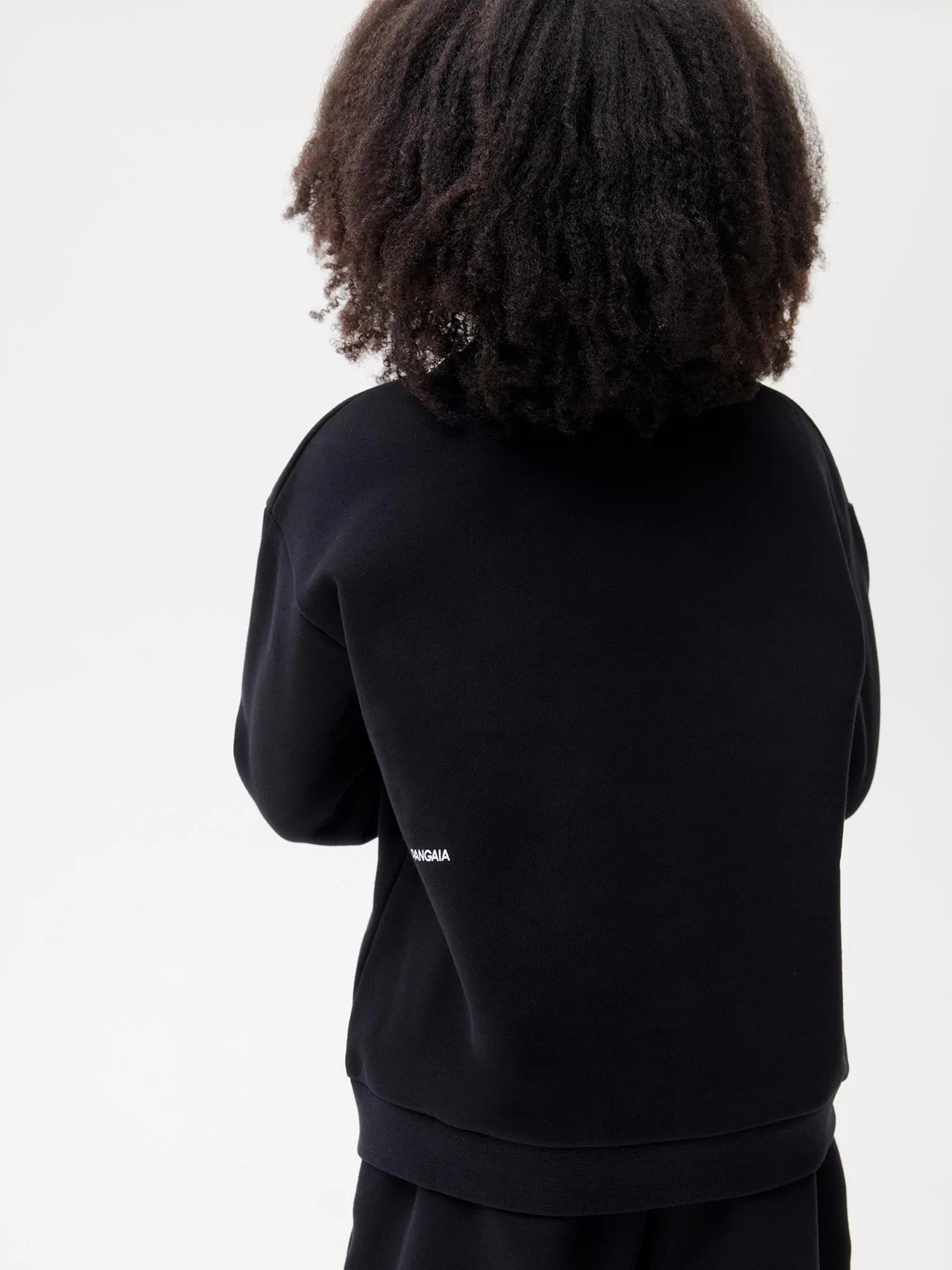 WAHP Blue Whale Diving Organic Cotton Sweatshirt Black