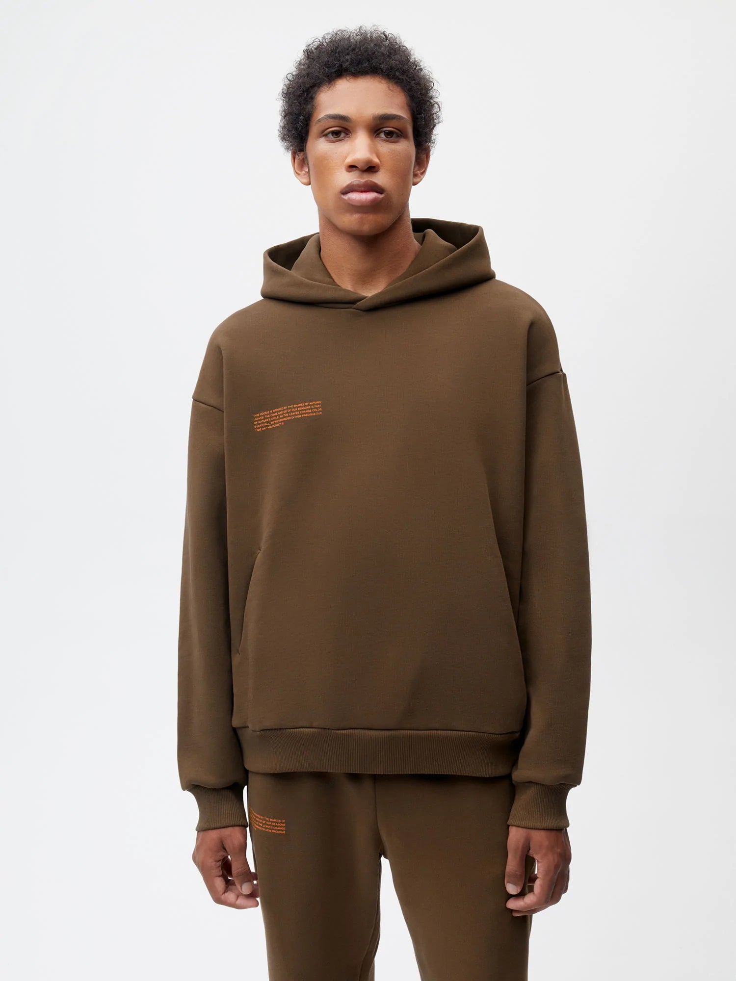 Autumn Leaves Hoodie—beech brown male