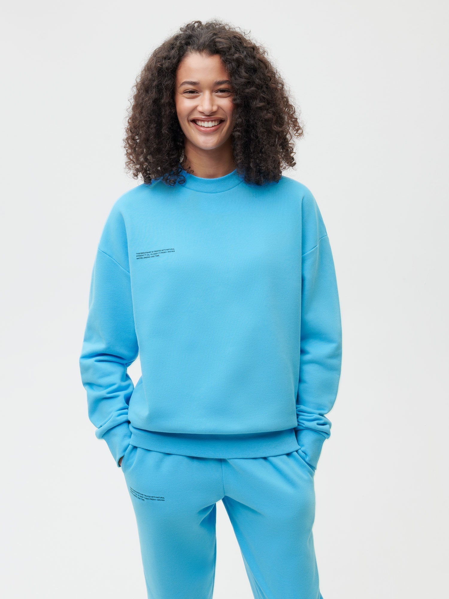 Organic Cotton Sweatshirt Beach Blue Female