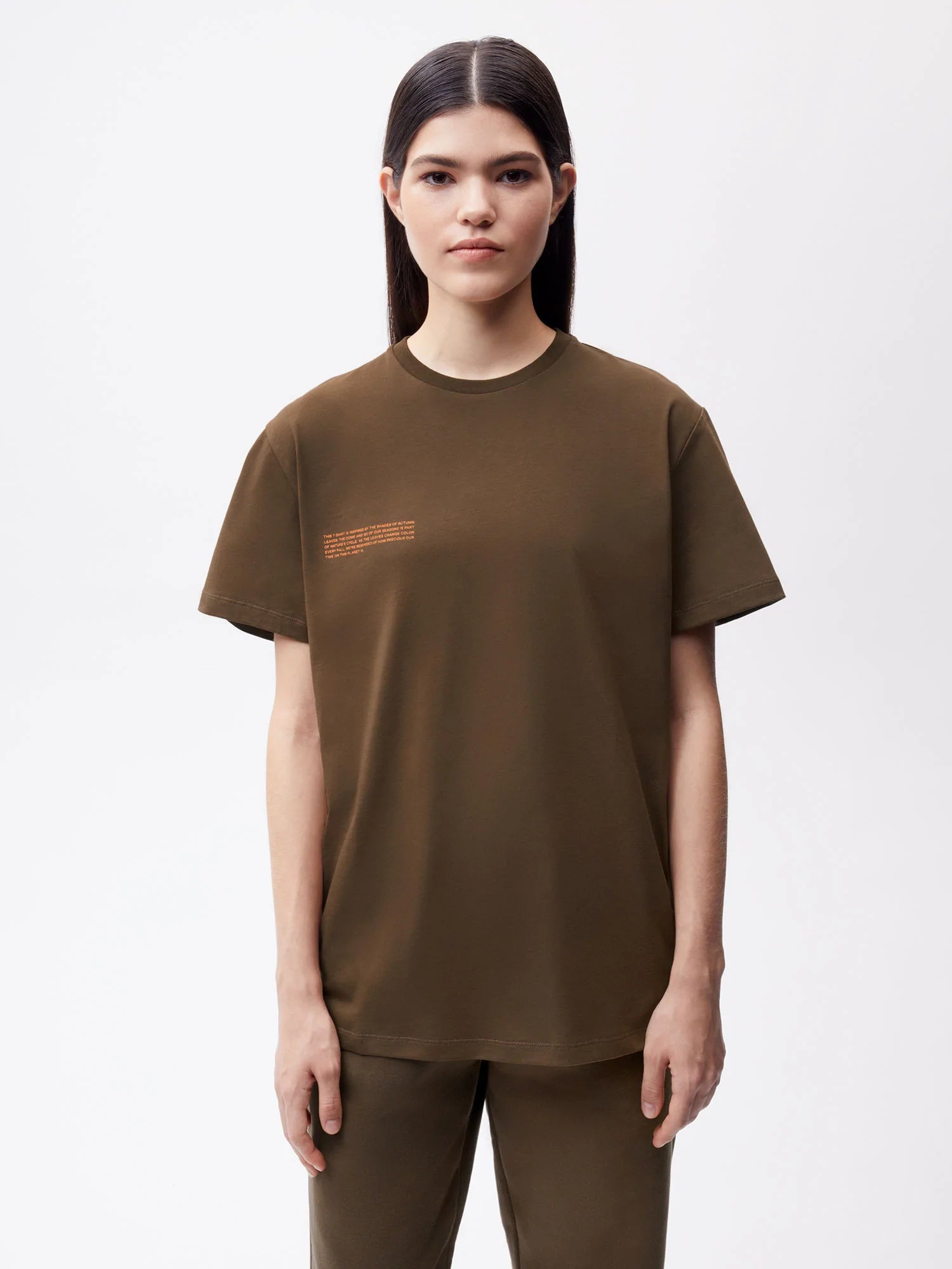 Autumn Leaves T-shirt—beech brown female