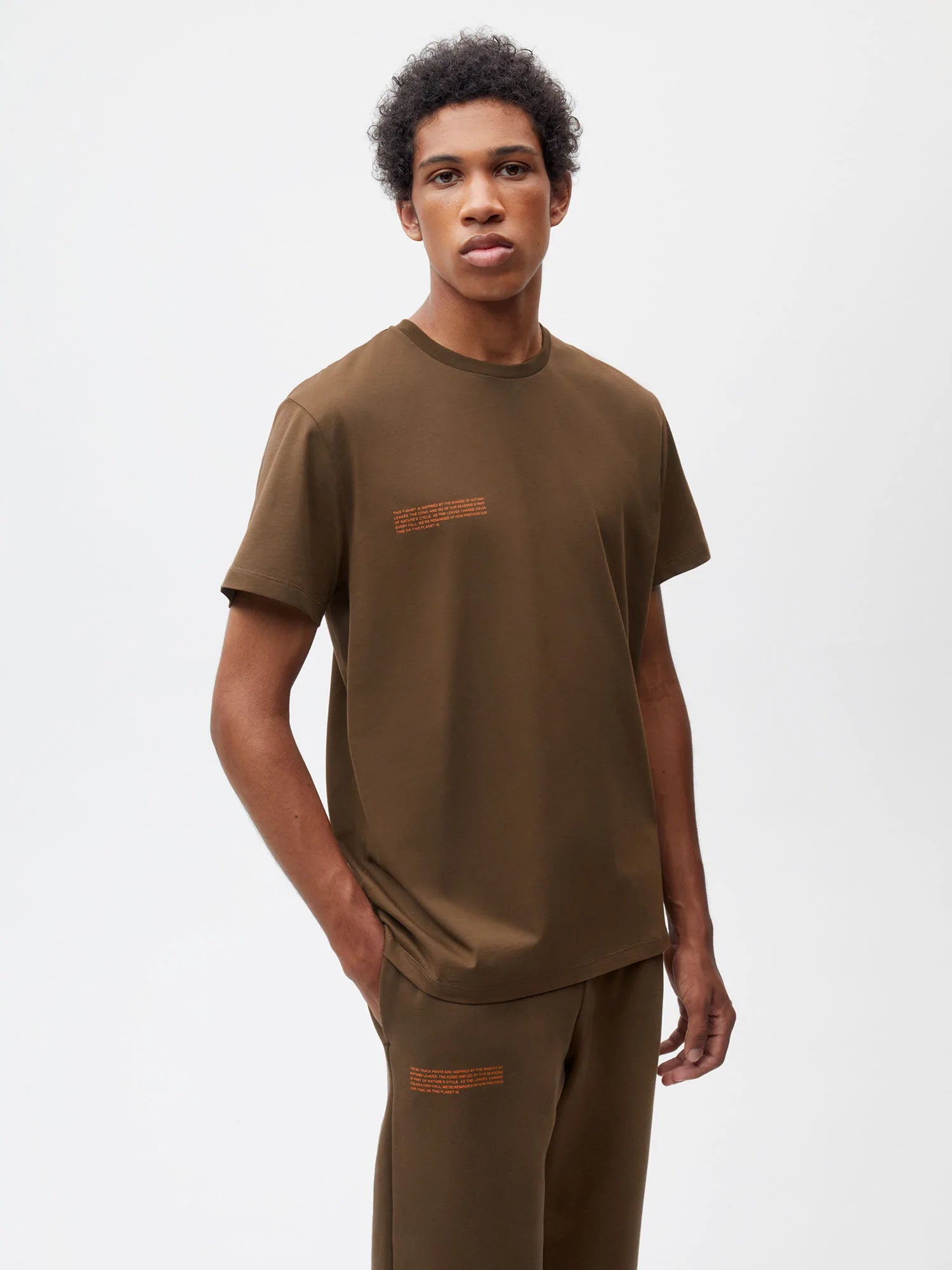 Autumn Leaves T-shirt—beech brown male