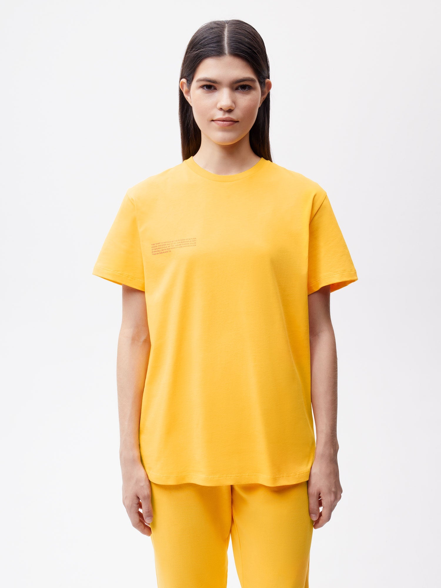 Autumn Leaves T-shirt—ginkgo yellow female