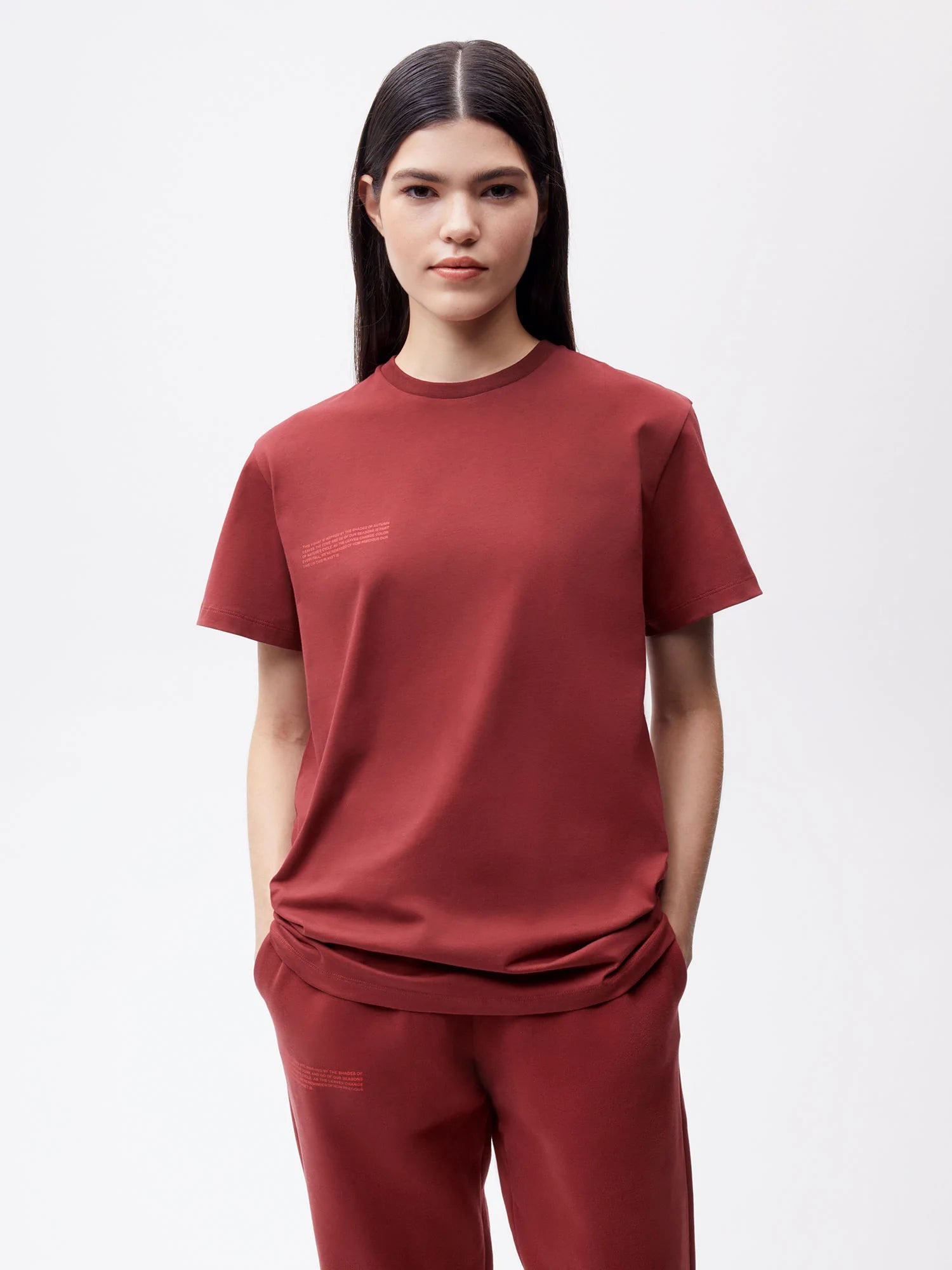 Autumn Leaves T-shirt—maple red female