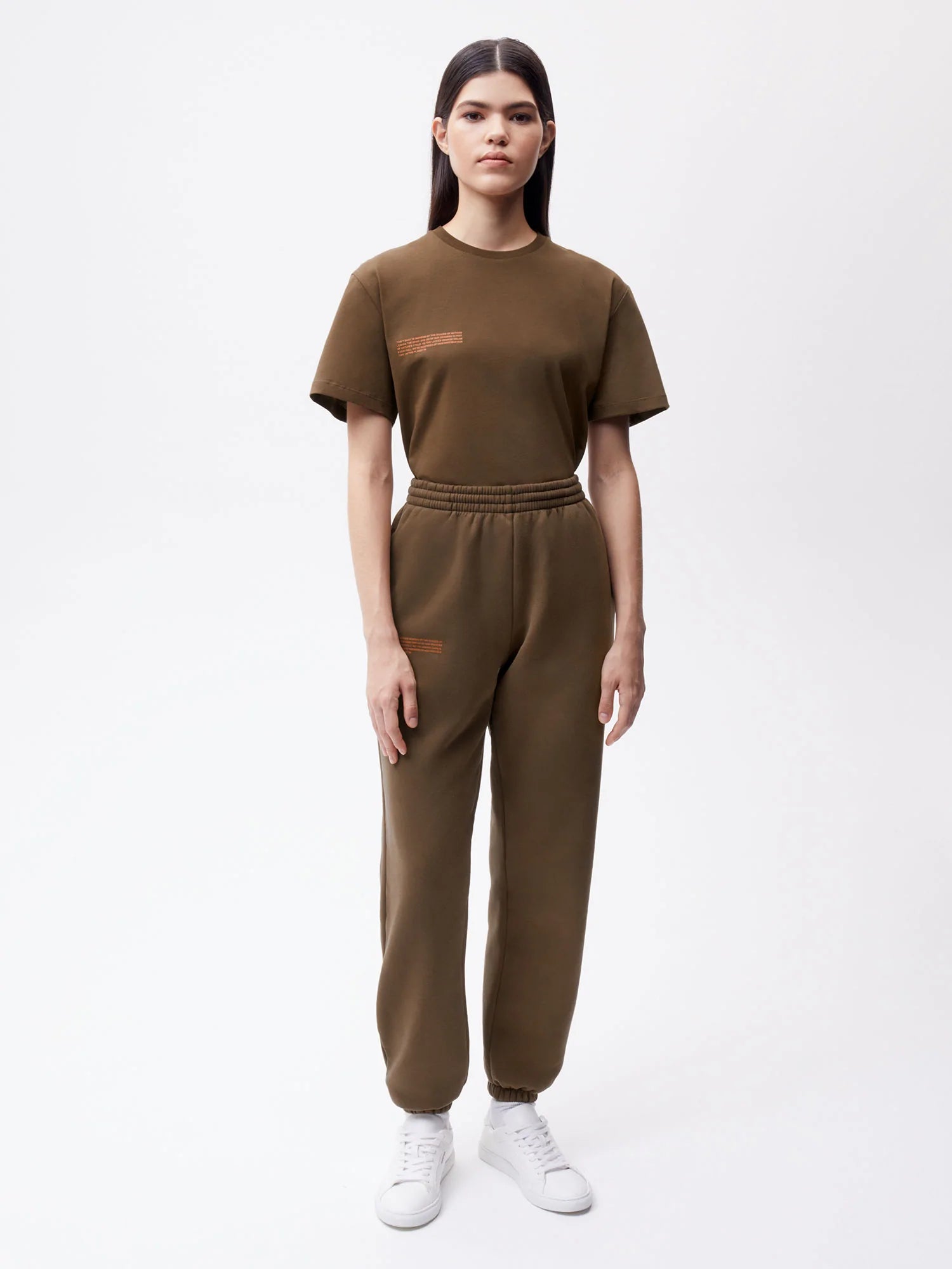 Autumn Leaves Track Pants—beech brown female