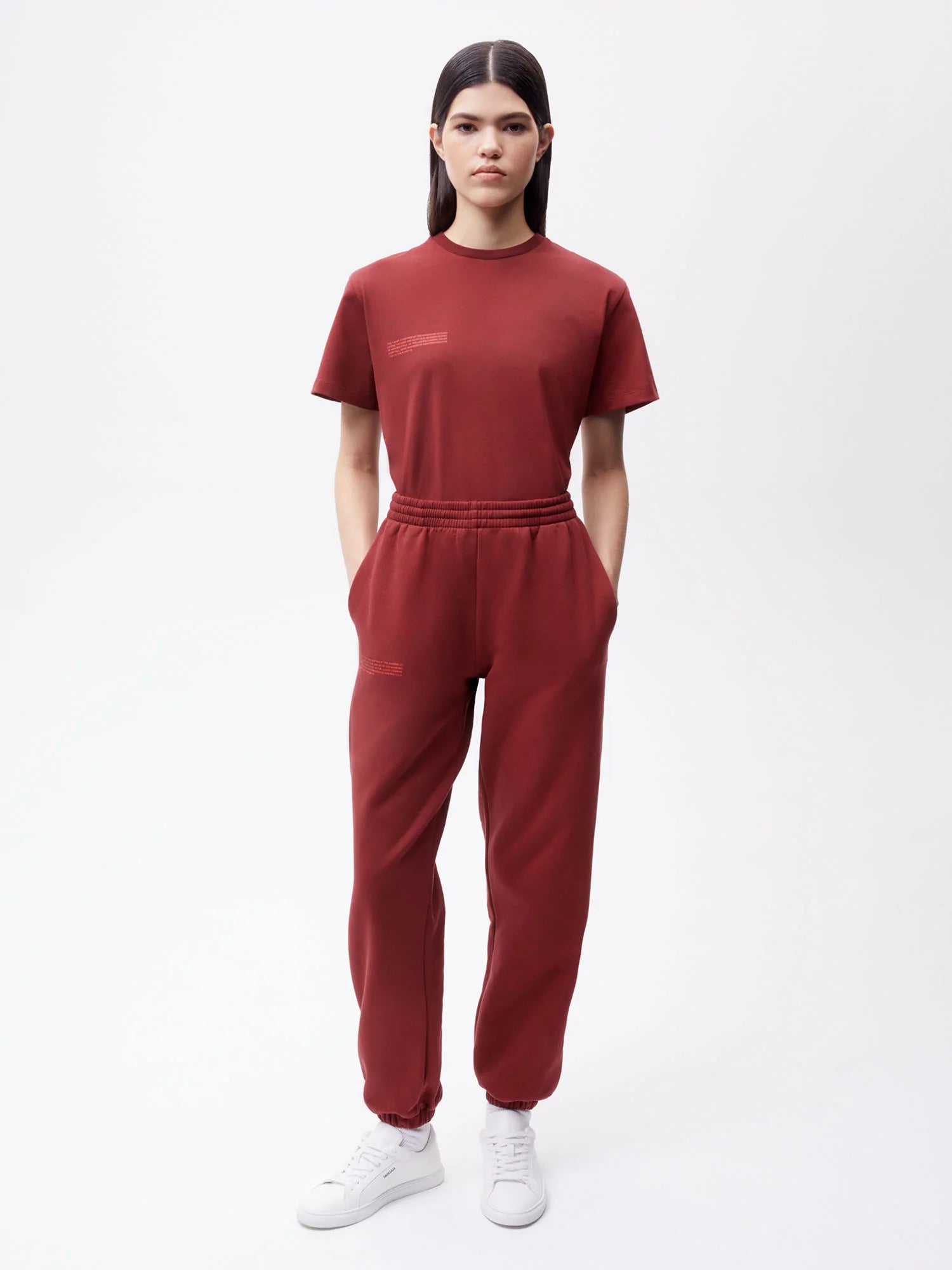 Autumn Leaves Track Pants—maple red female