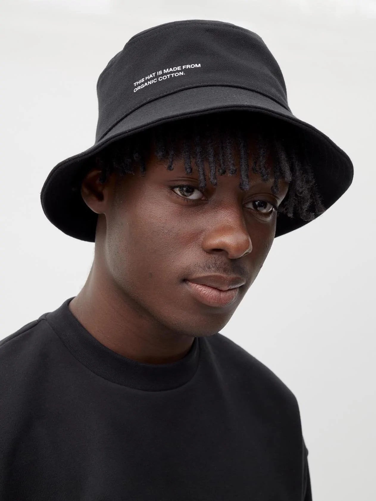 Canvas Bucket Hat Black Mens