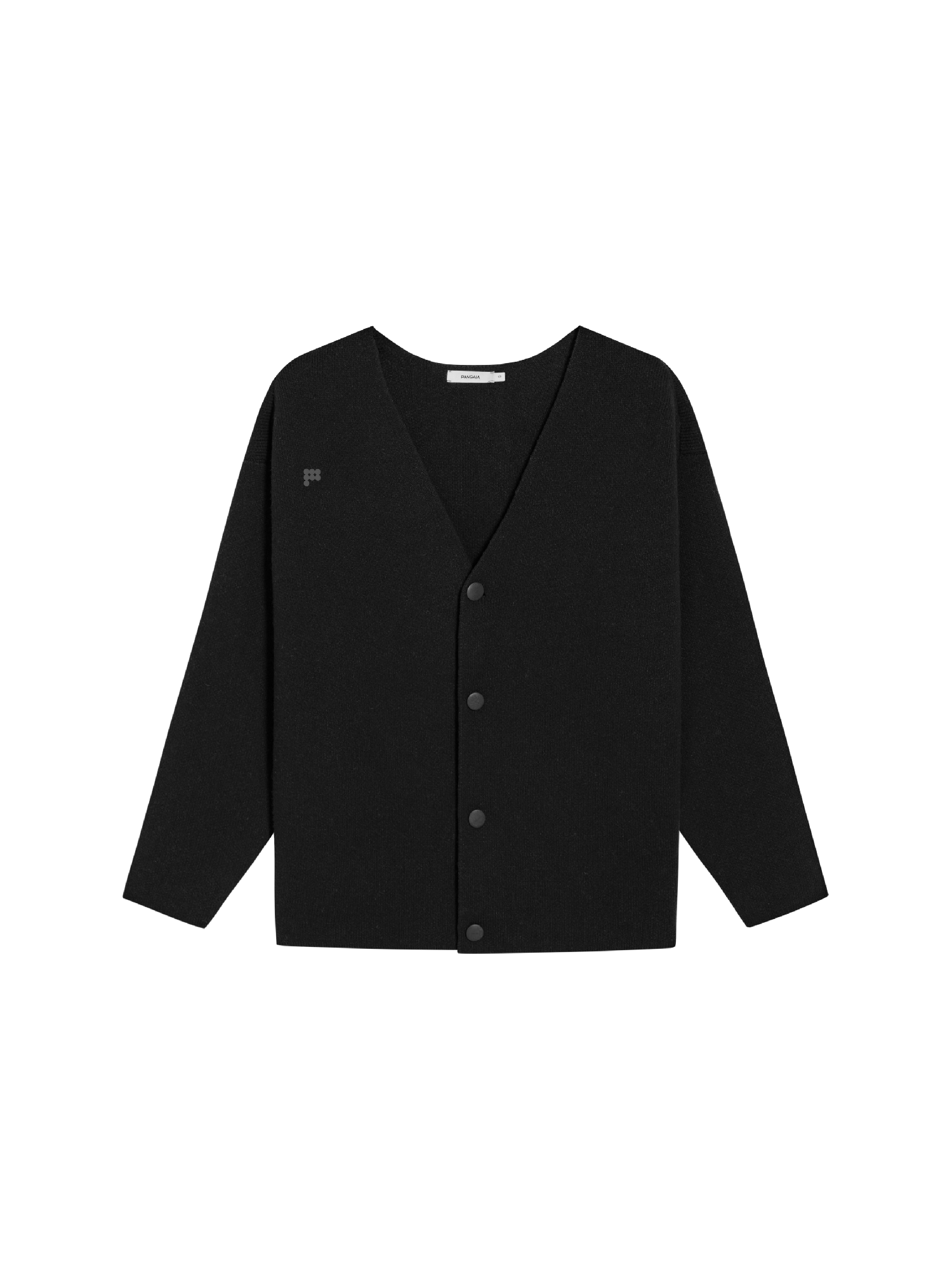 Recycled Cashmere Cardigan—black-packshot-3