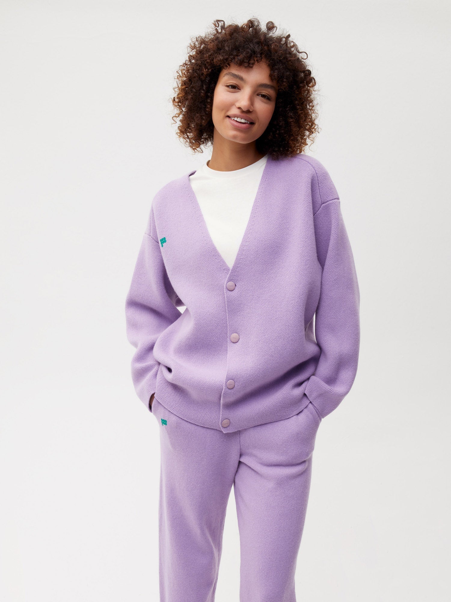 Cashmere Cardigan Orchid Purple Female