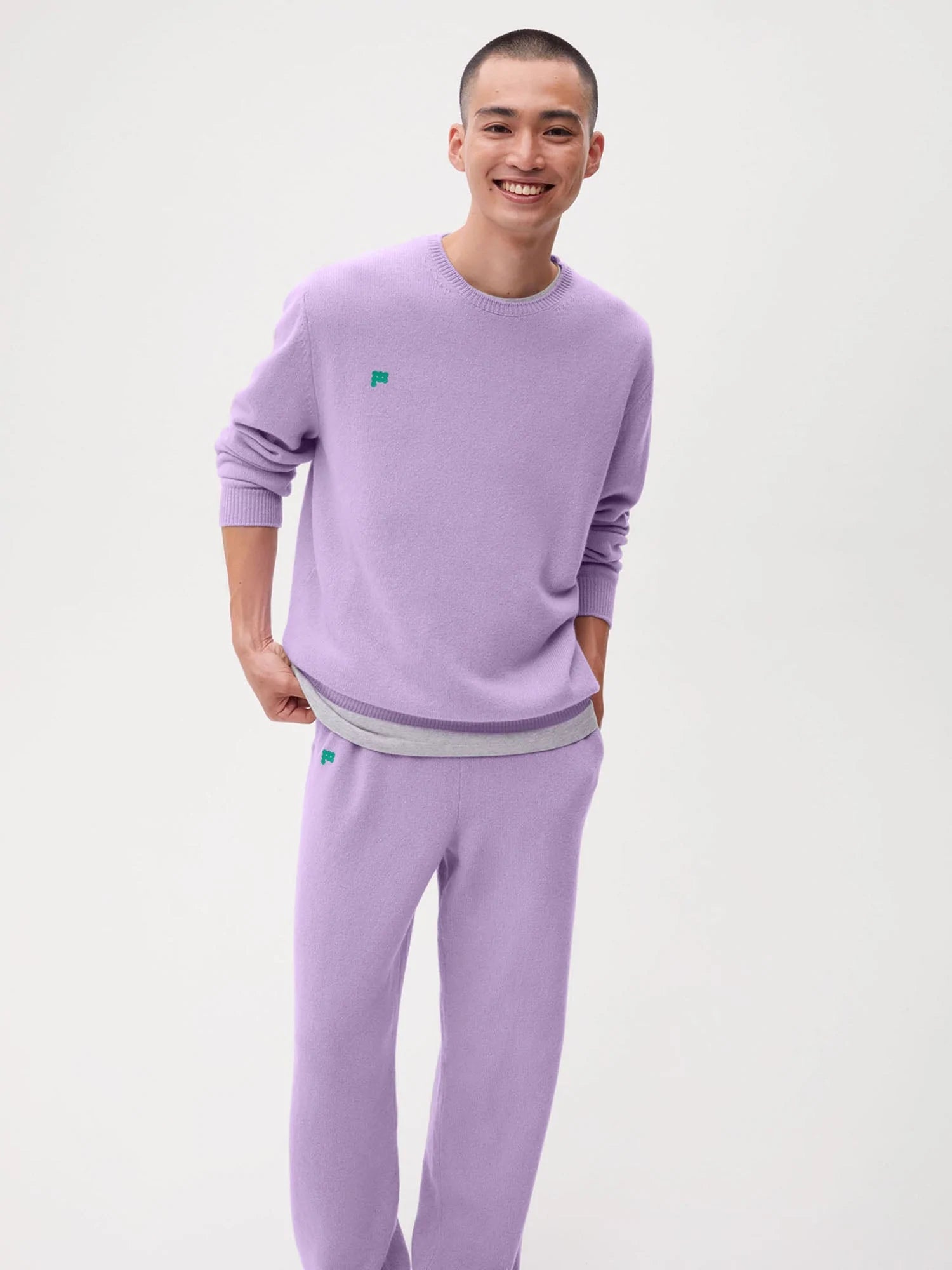 Cashmere Crewneck Orchid Purple Male