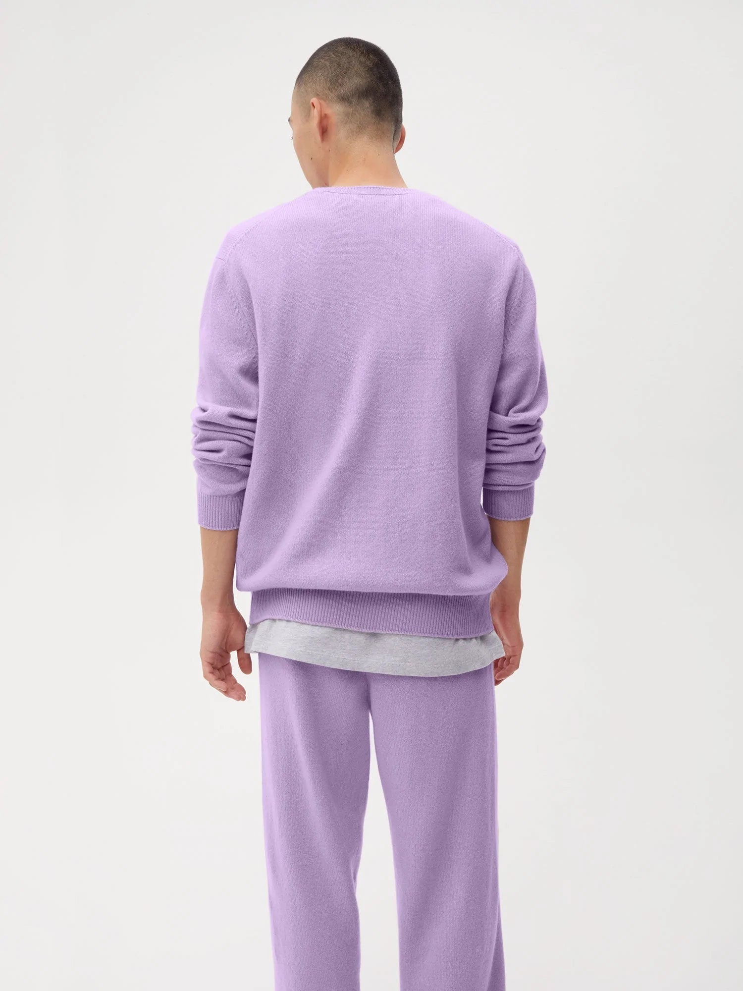 Cashmere Crewneck Orchid Purple Male