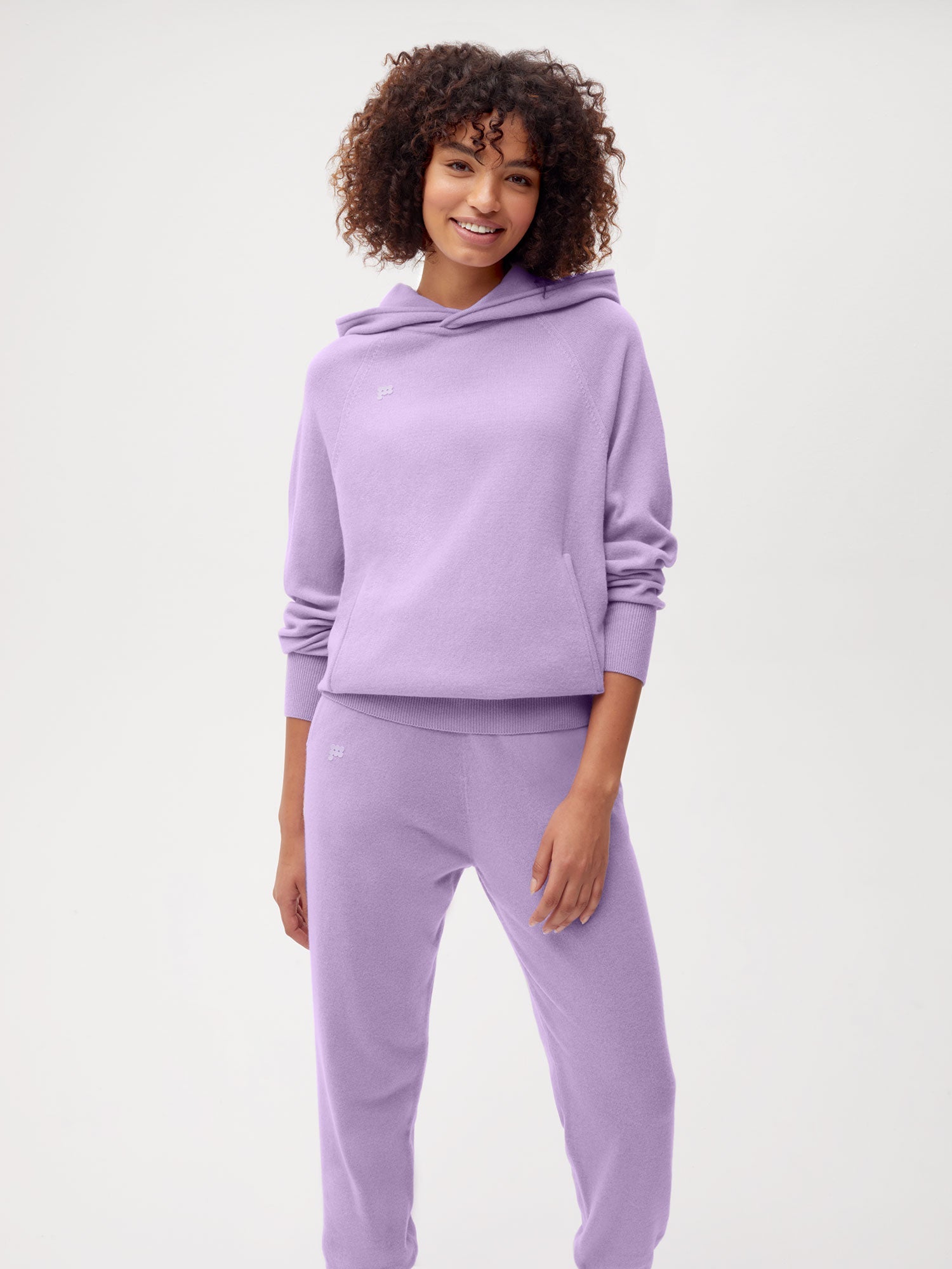 Cashmere Hoodie Orchid Purple Female