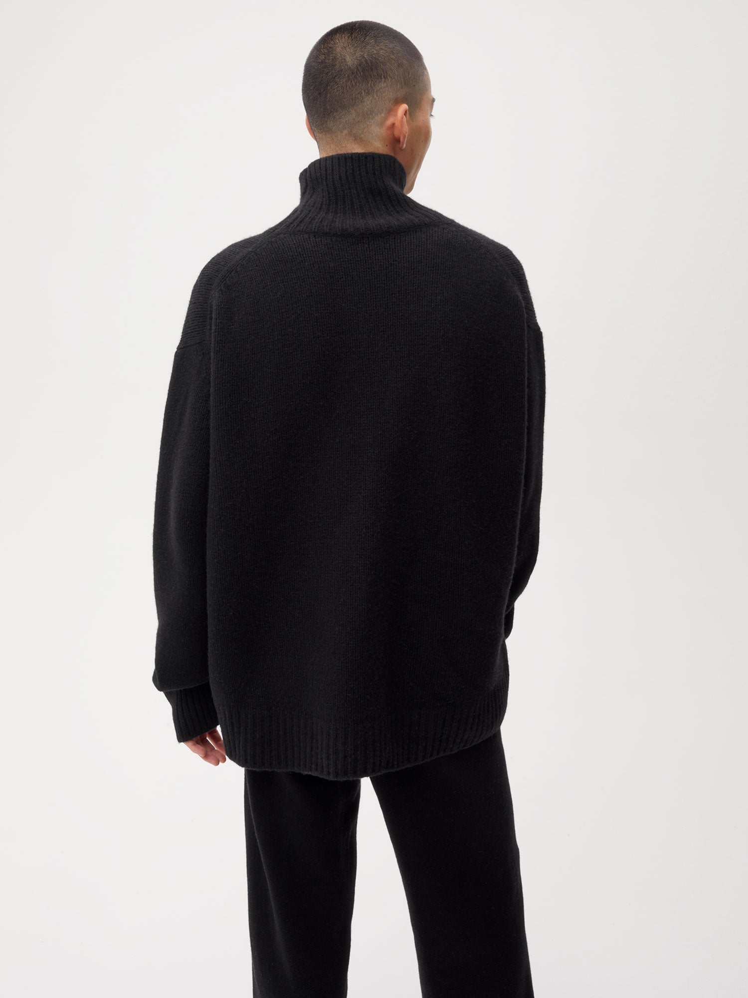 Cashmere Mens Turtleneck Black 