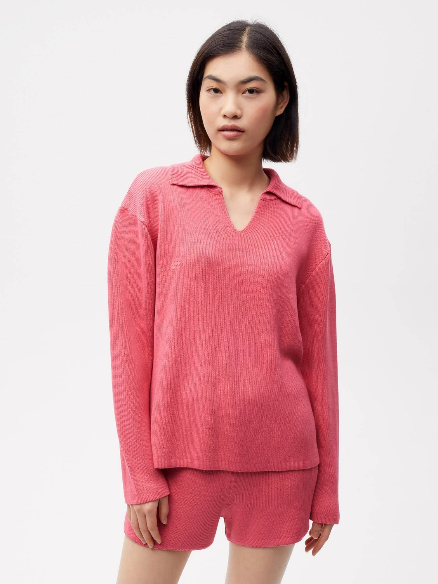 Open Collar Knit Jumper Female