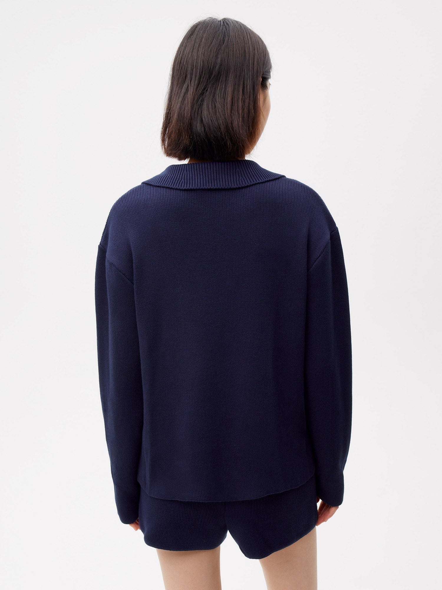 Open Collar Knit Jumper Female