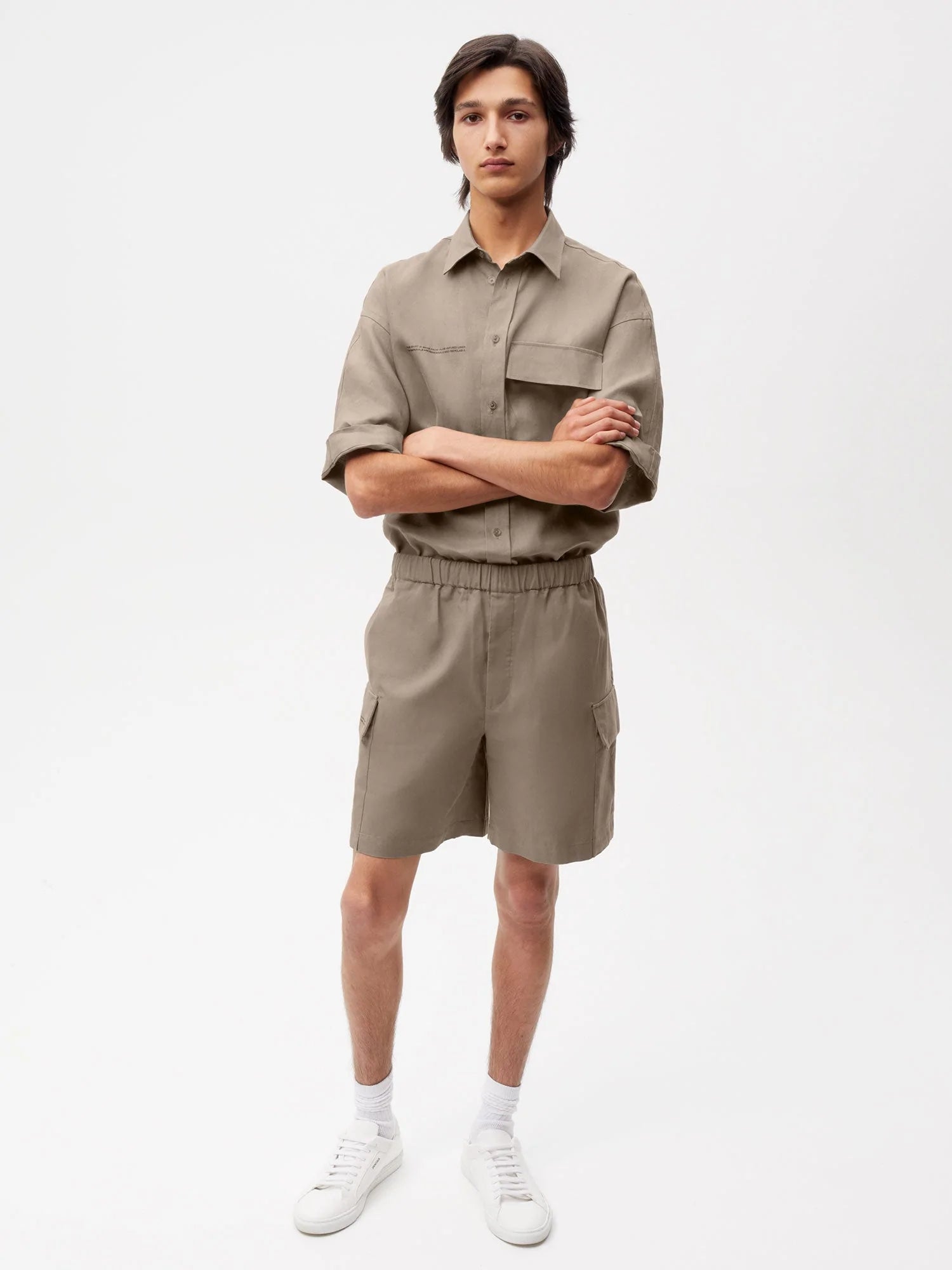 Organic Cotton Blend Cargo Shorts Male