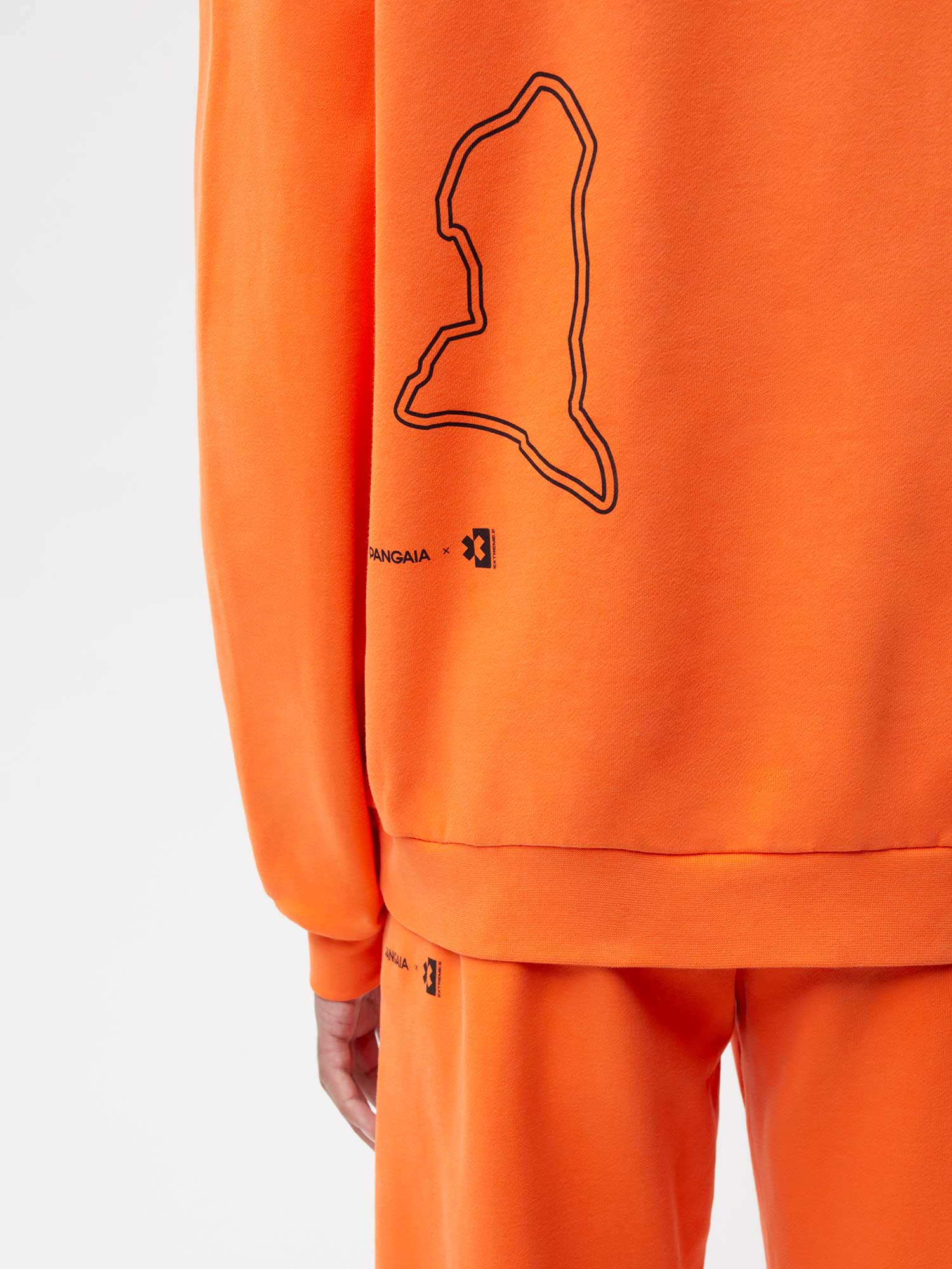 PANGAIA x Extreme-E Hoodie—persimmon orange male