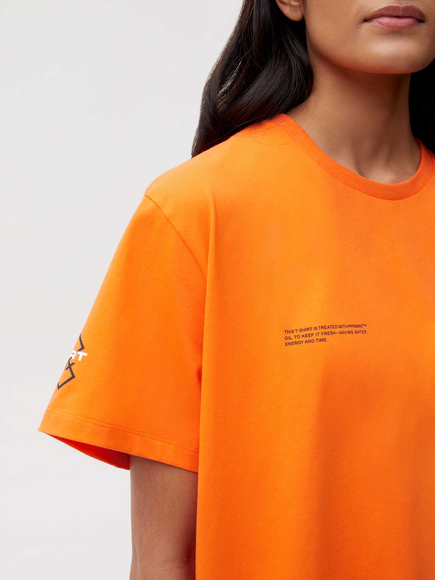 PANGAIA x Extreme-E T-shirt—persimmon orange female