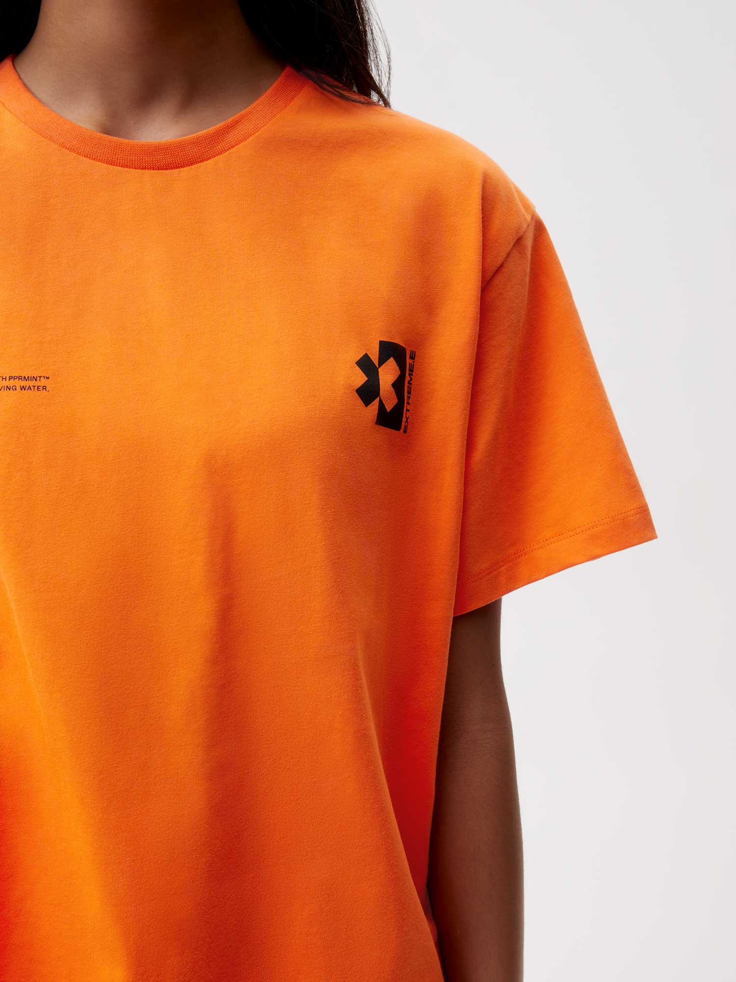 PANGAIA x Extreme-E T-shirt—persimmon orange female