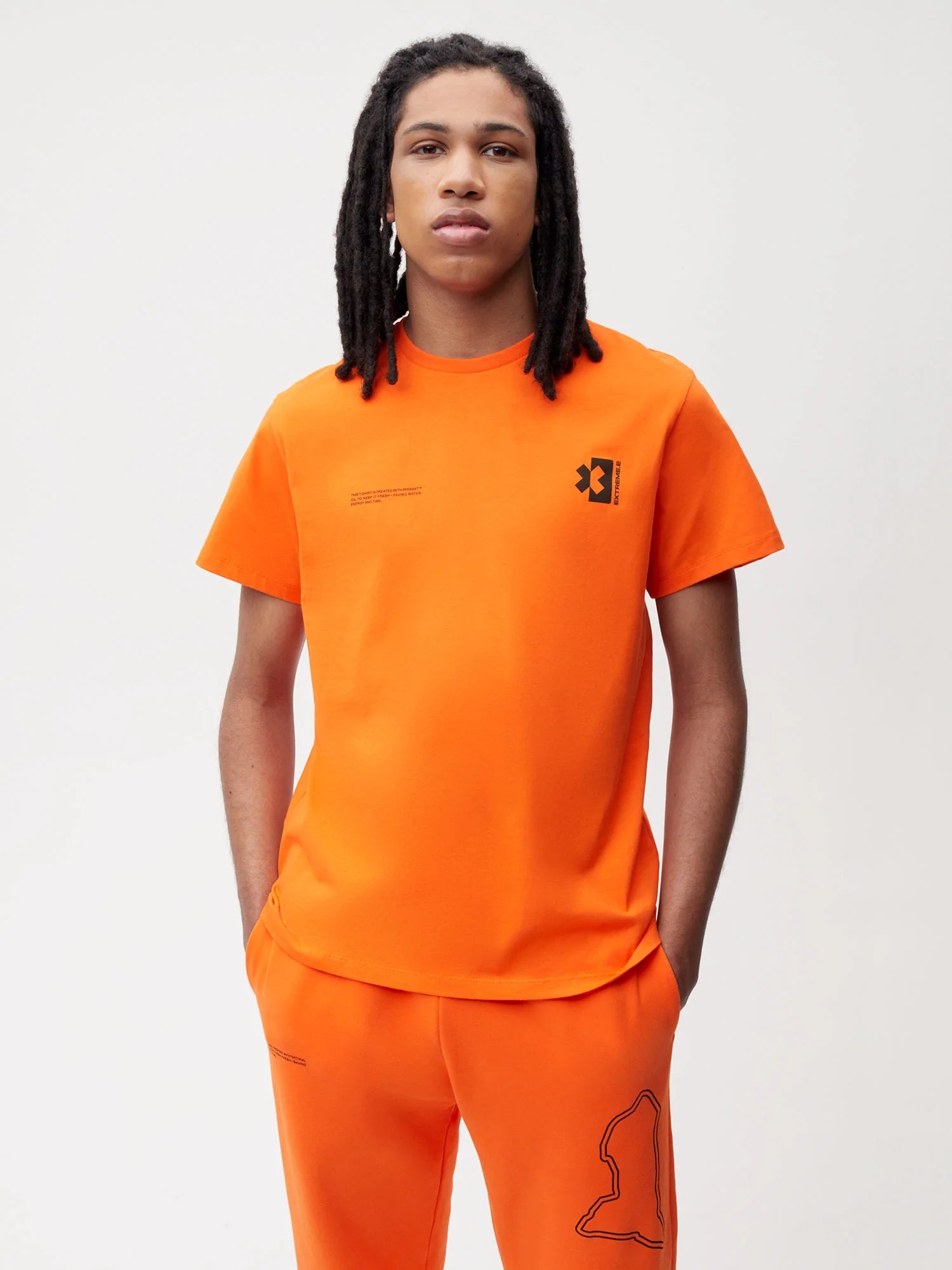 PANGAIA x Extreme-E T-shirt—persimmon orange male